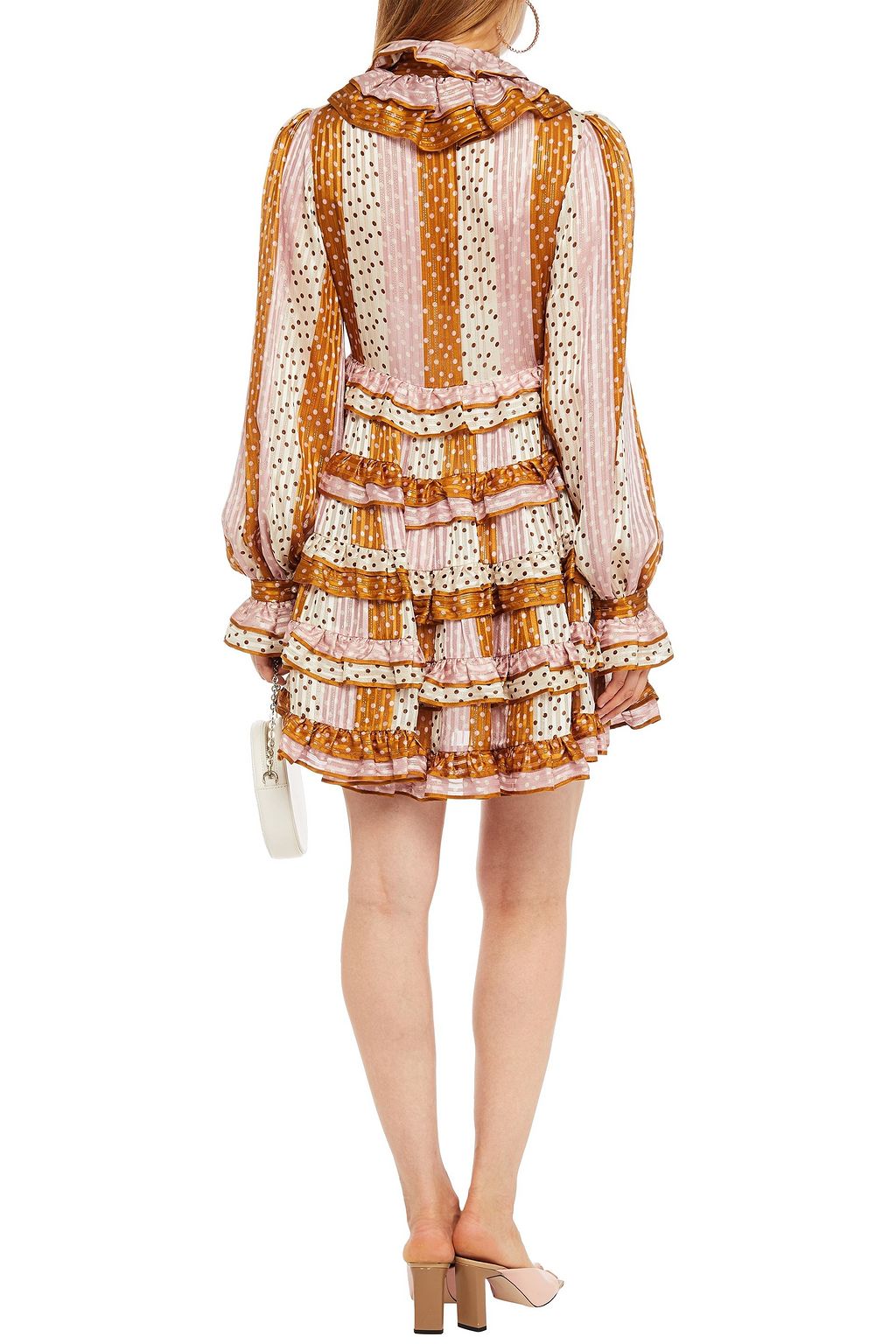 ZIMMERMANN Lucky tiered silk-blend devoré-chiffon mini dress