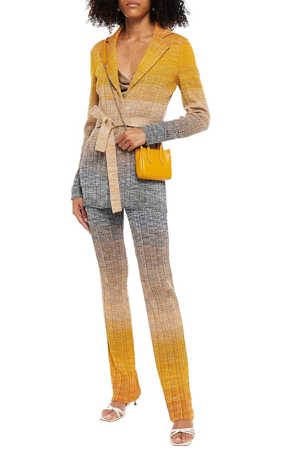 MISSONI Metallic ribbed wool-blend blazer