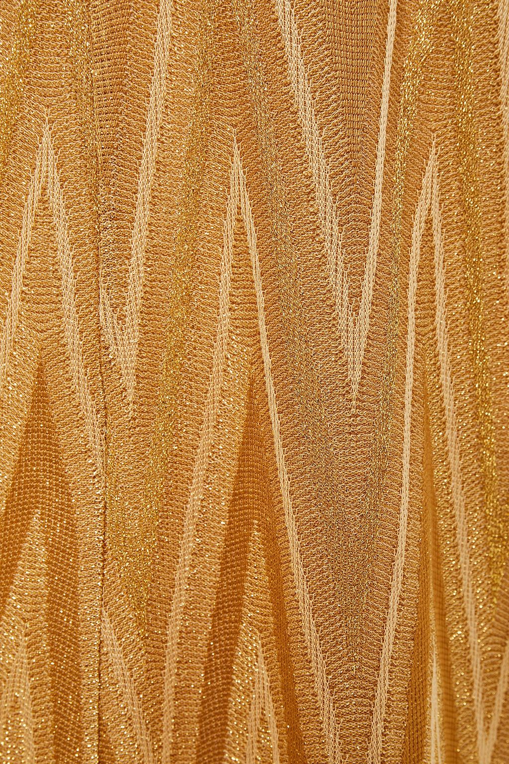 M MISSONI Metallic crochet-knit mini dress