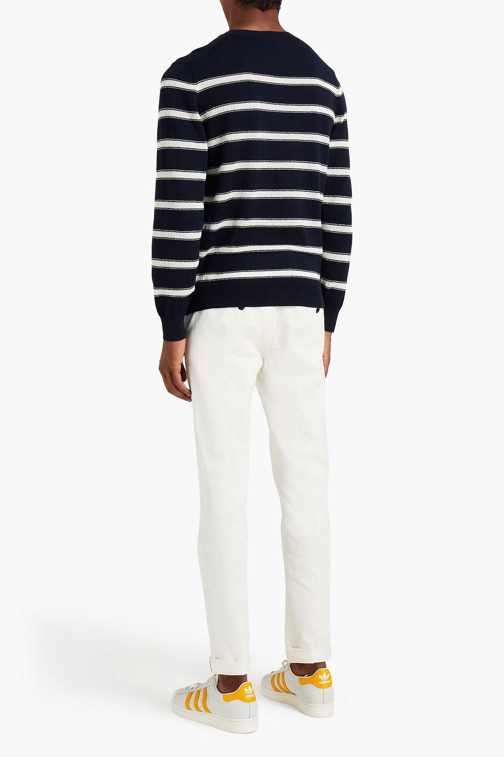 A.P.C. Striped cotton-blend sweater