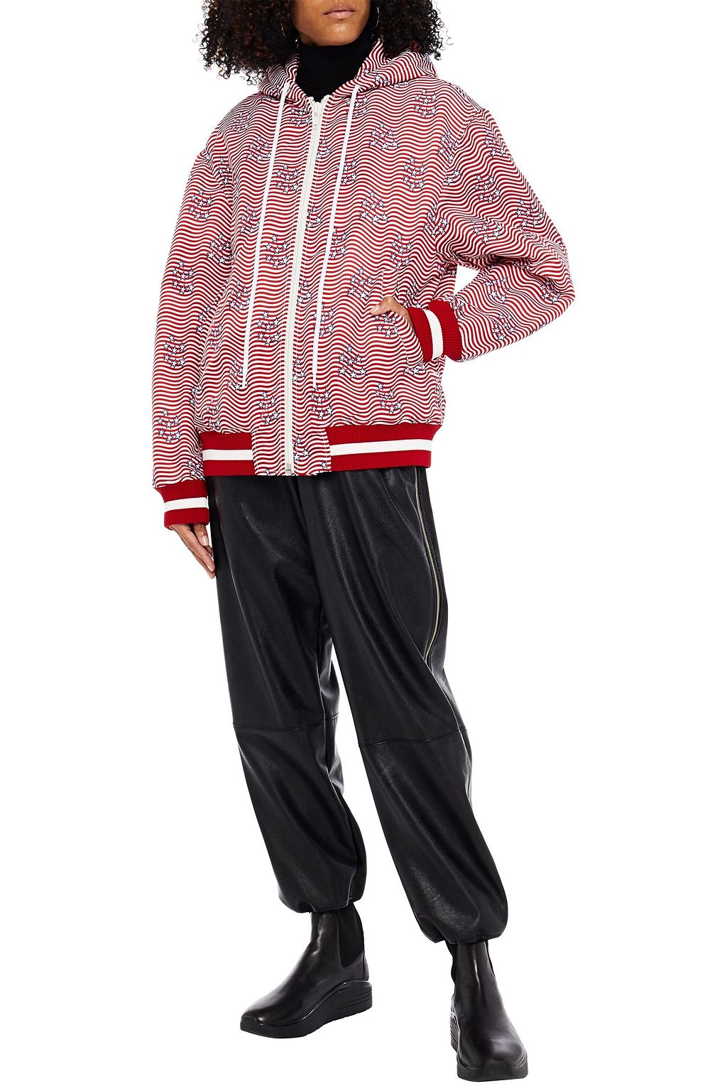 ALEXANDER WANG Printed shell hooded jacket