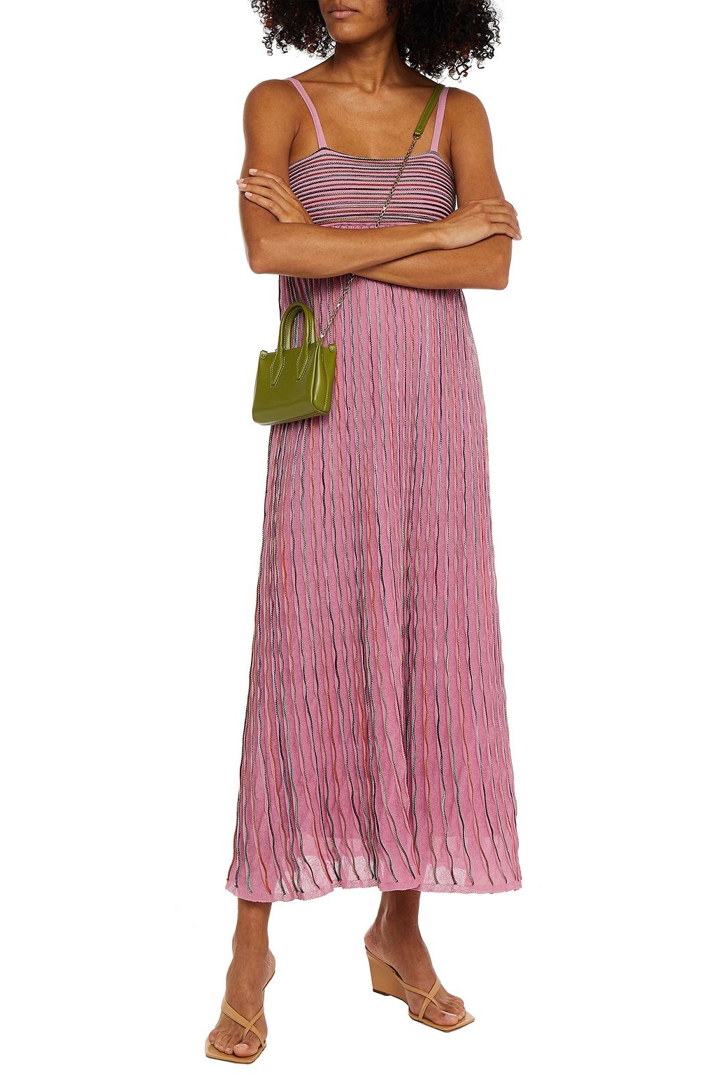 M MISSONI Crochet-knit cotton-blend midi dress