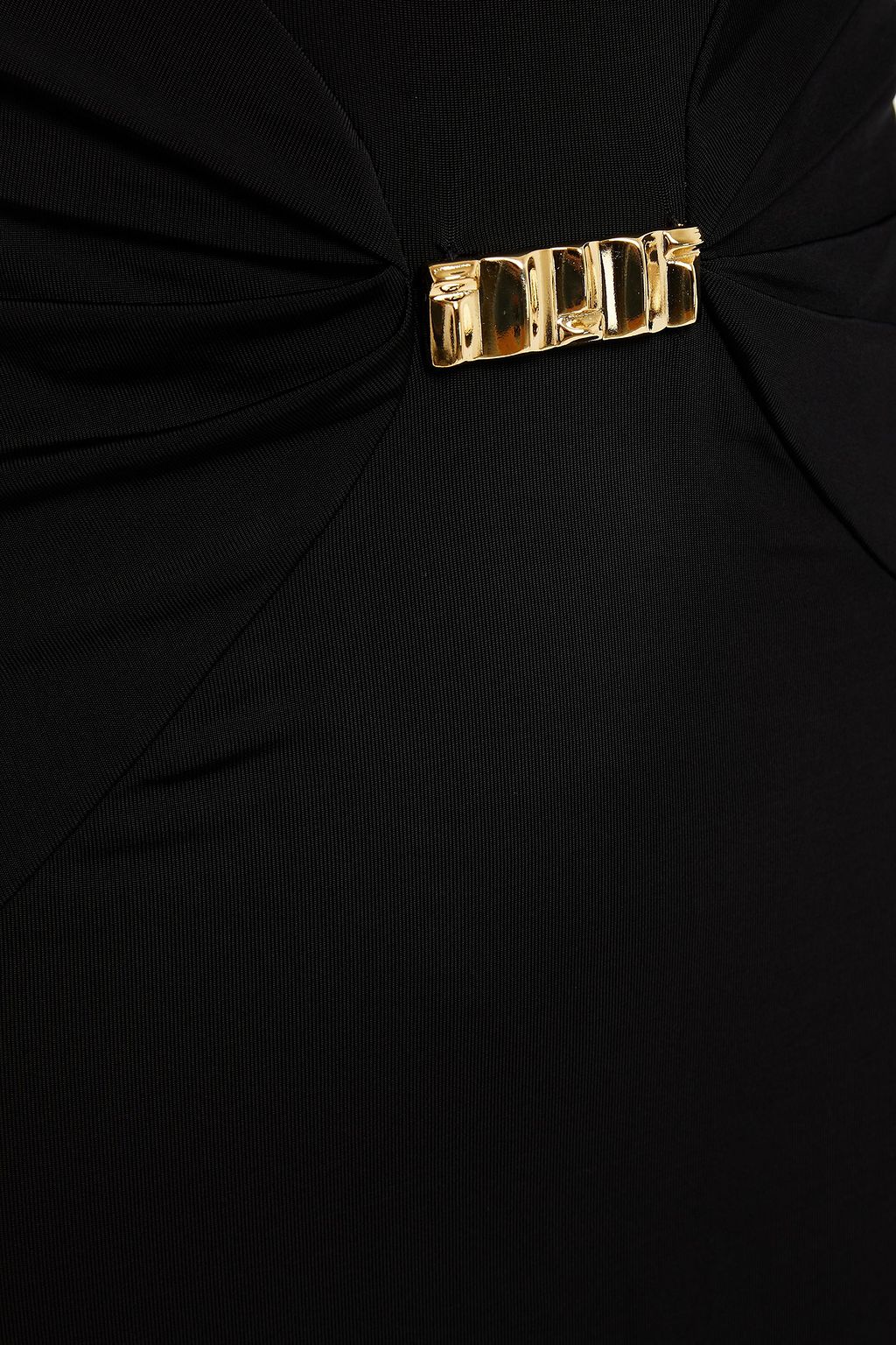 ROBERTO CAVALLI Embellished pleated stretch-jersey dress