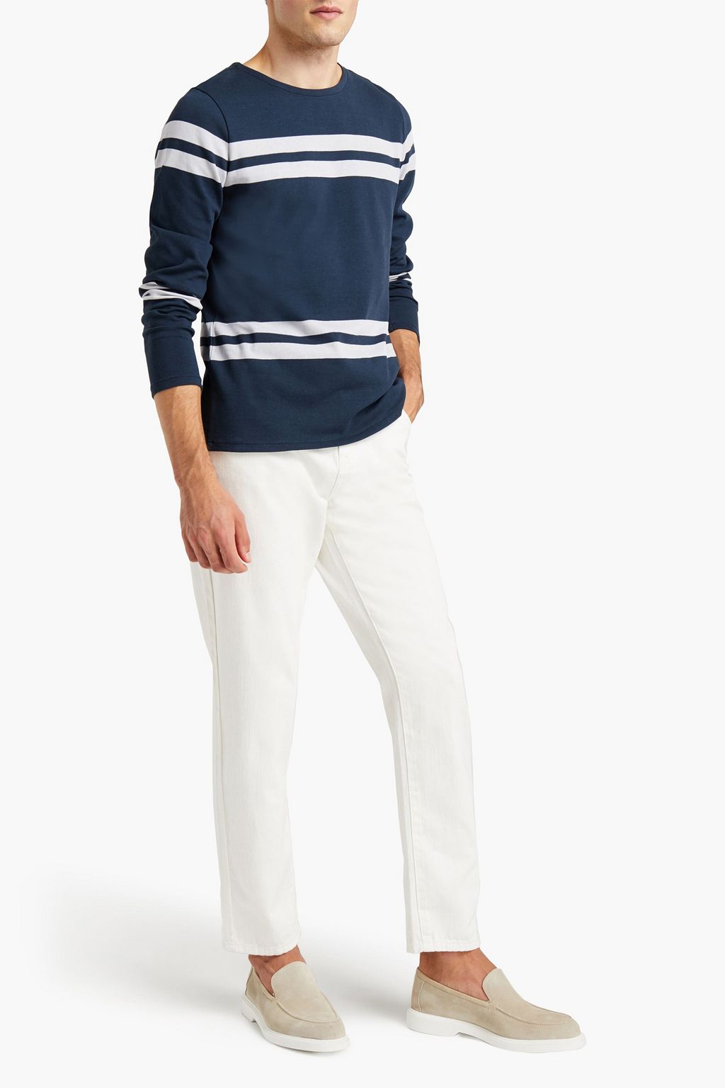 A.P.C. Striped cotton-jersey T-shirt