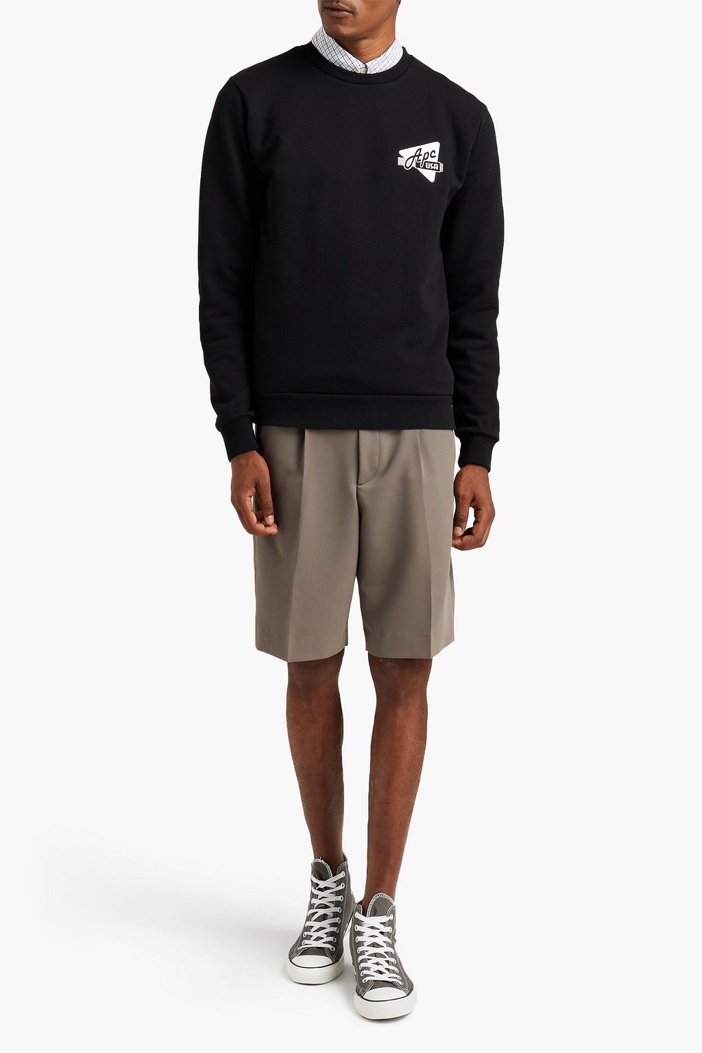 A.P.C. Printed French cotton-terry sweatshirt