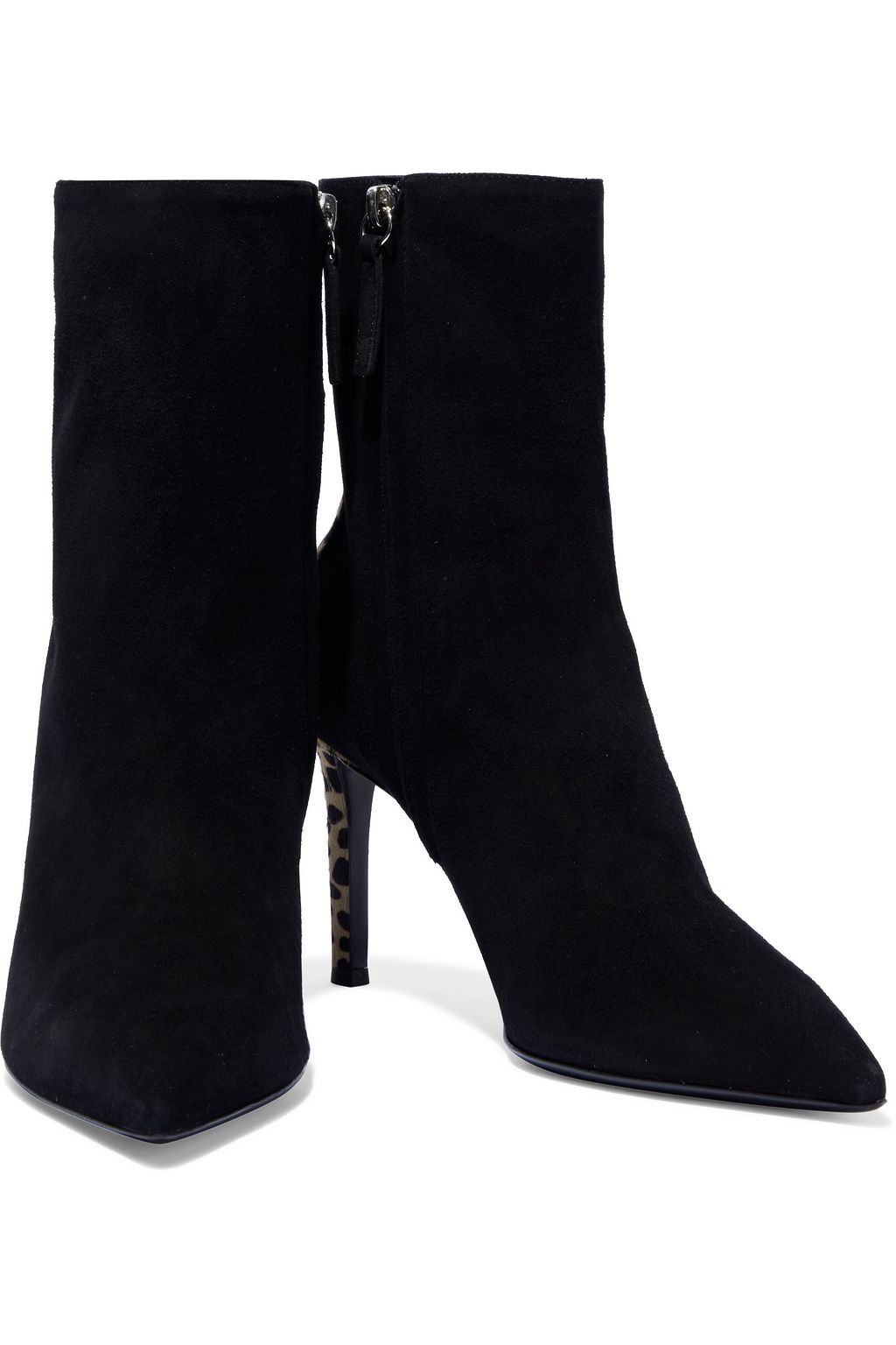 GIUSEPPE ZANOTTI Leopard-print calf hair and suede ankle boots