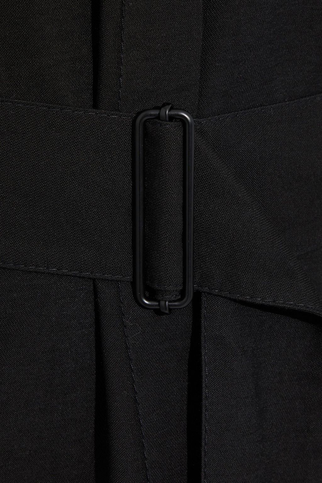 VINCE. Belted slub broadcloth midi shirt dress