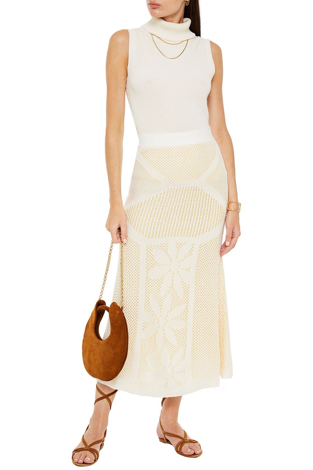 M MISSONI Floral-jacquard midi skirt