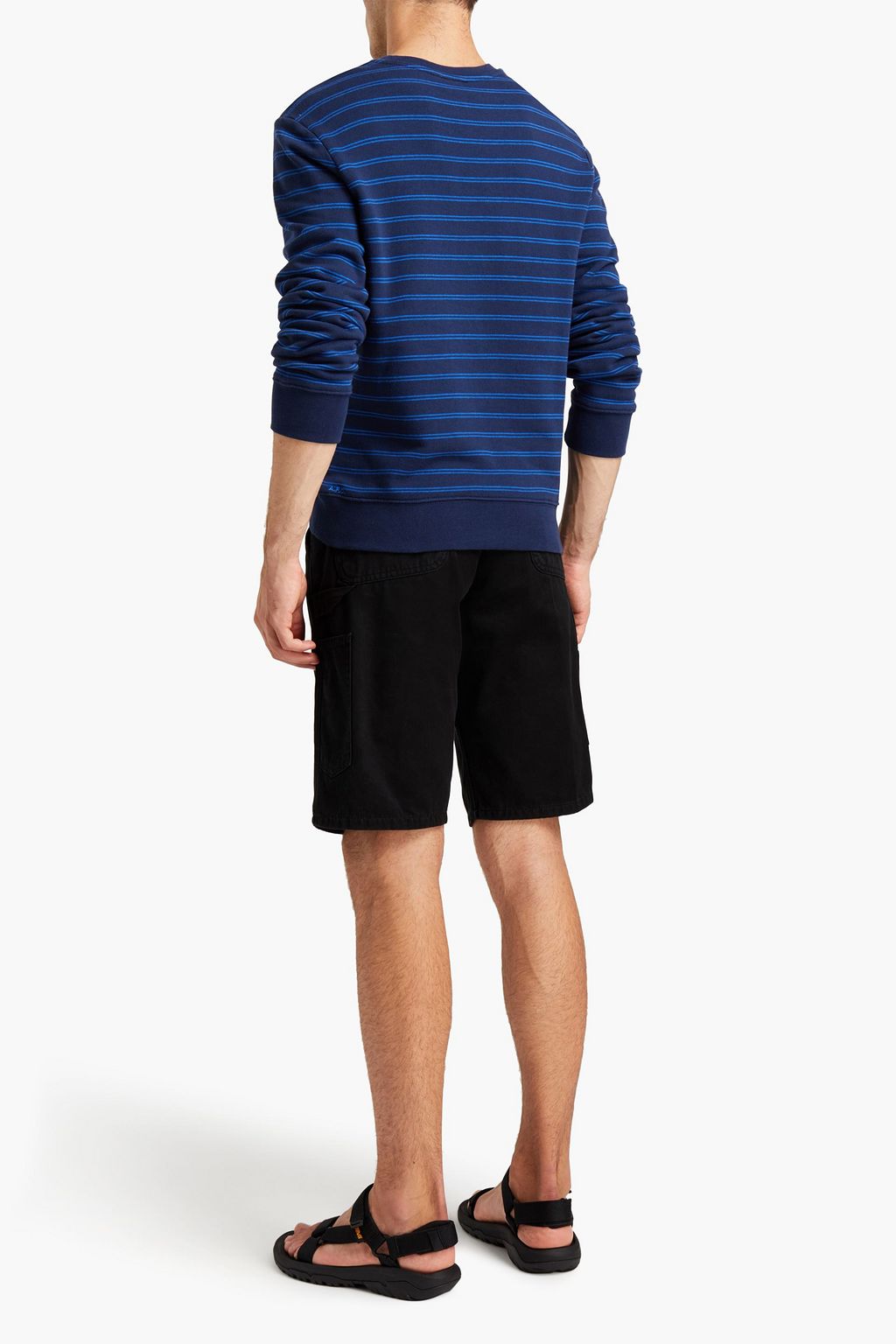 A.P.C. Striped French cotton-terry sweatshirt