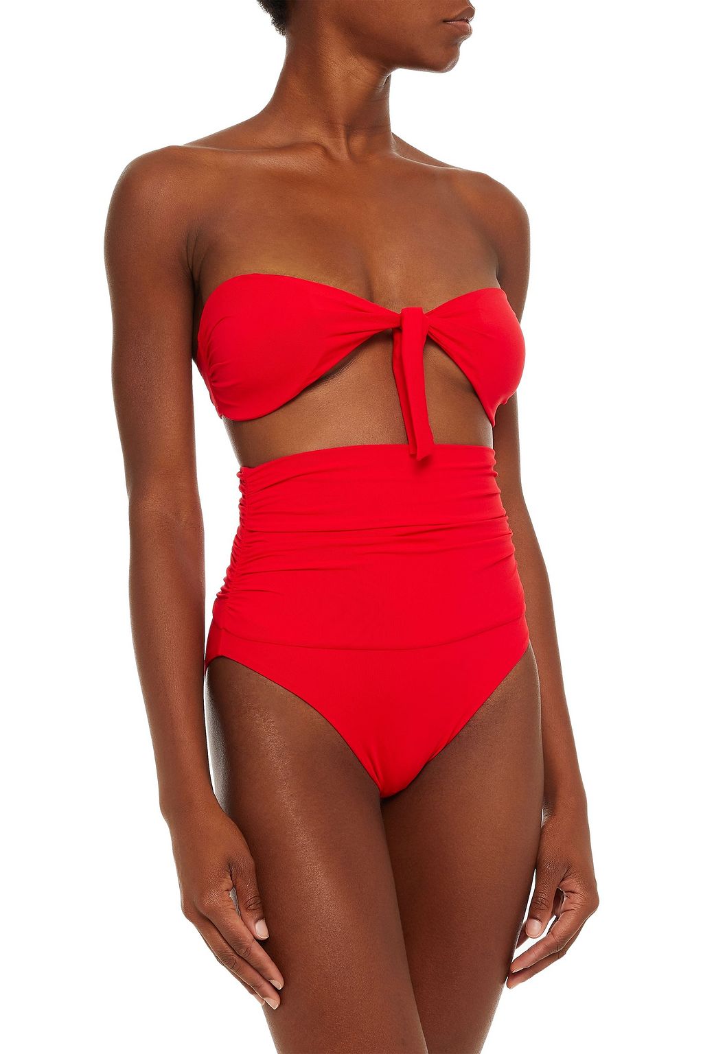 MELISSA ODABASH Caribe tie-front bandeau bikini top