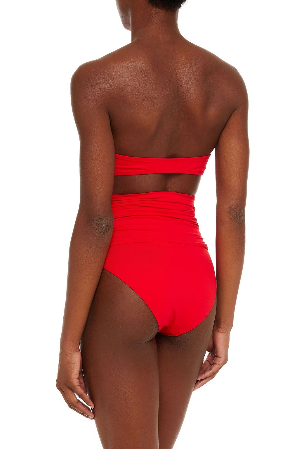 MELISSA ODABASH Caribe ruched high-rise bikini briefs