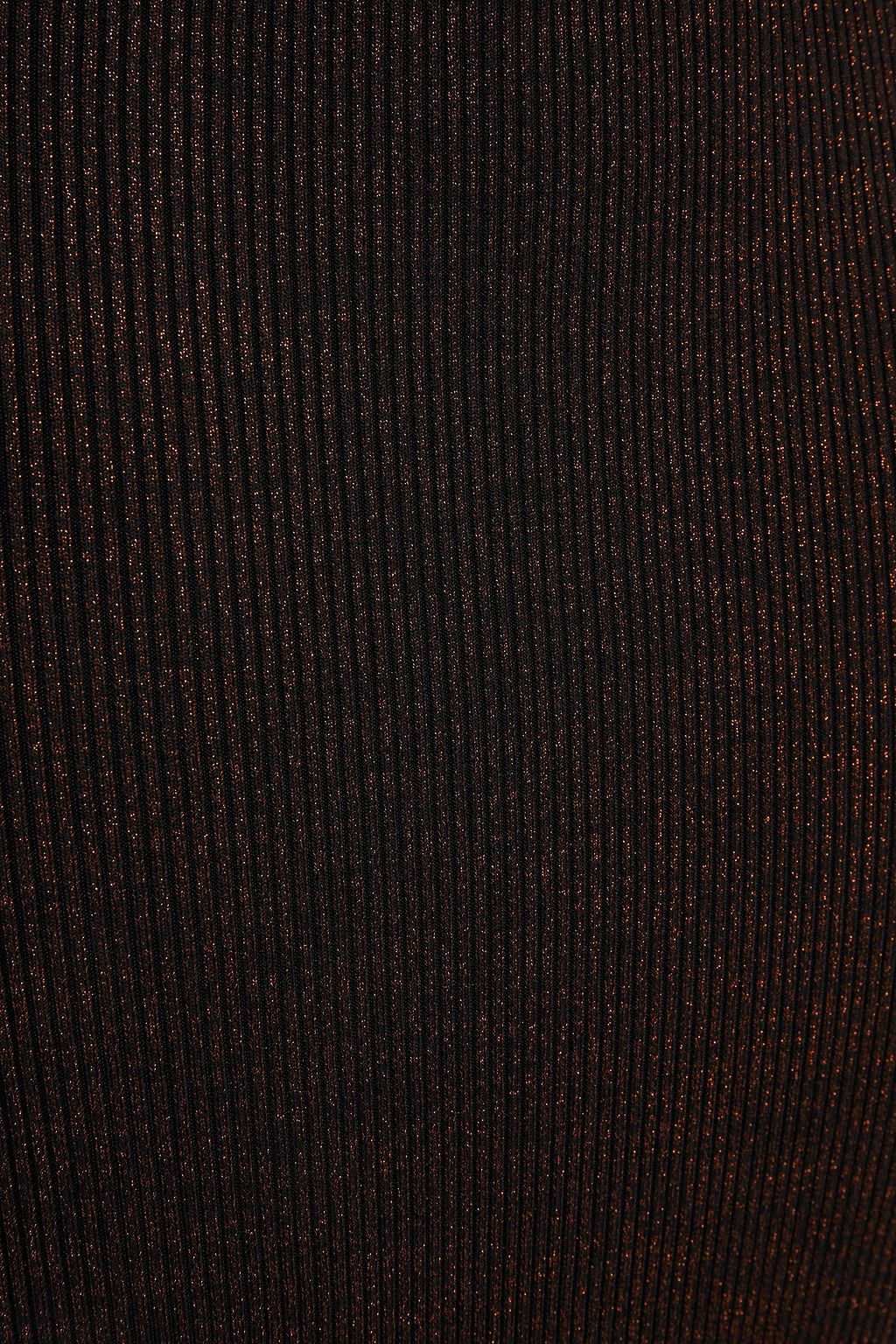 ALEXANDERWANG.T Metallic ribbed-knit skirt