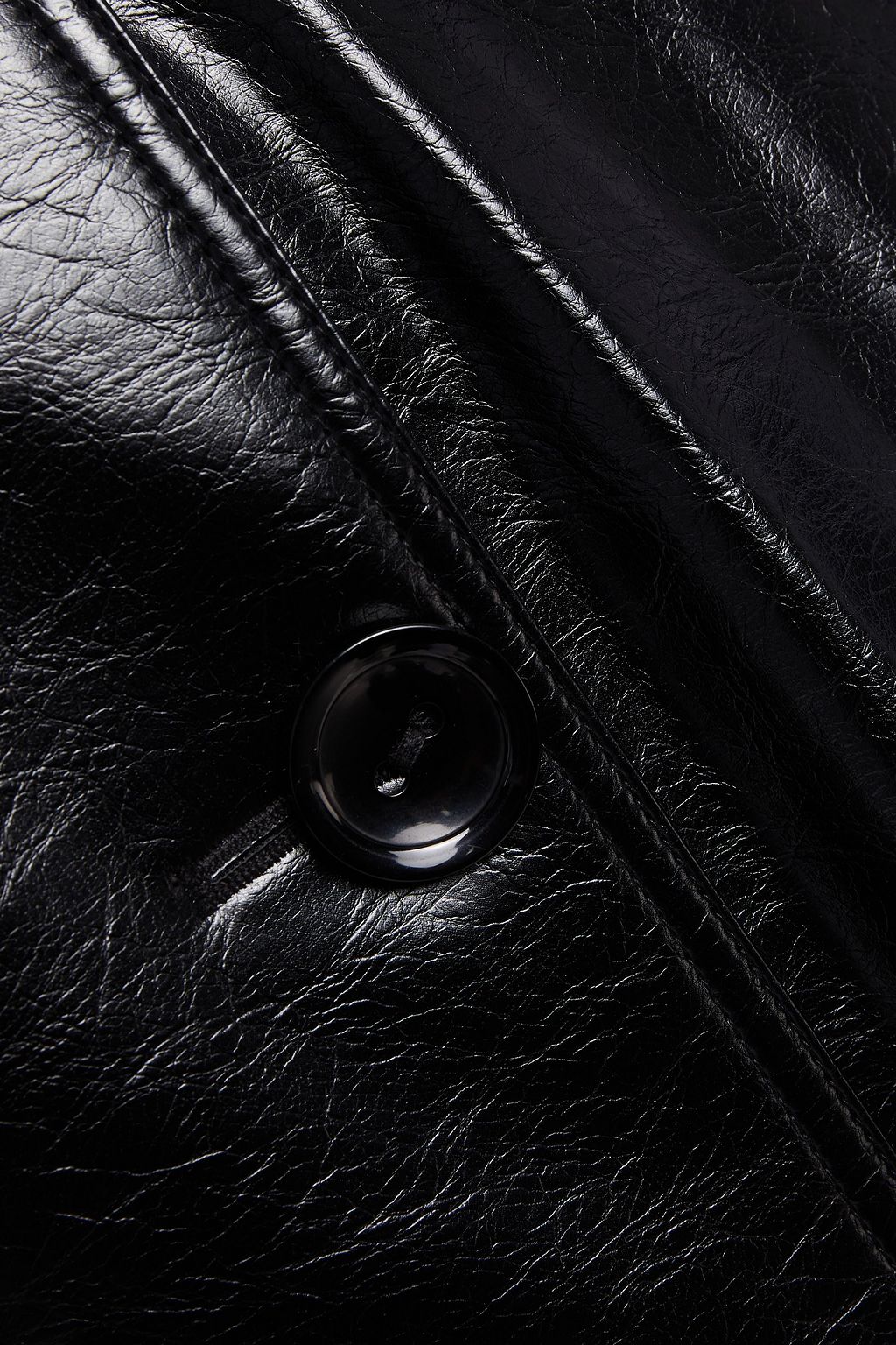 STAND STUDIO Kali oversized faux textured-leather coat
