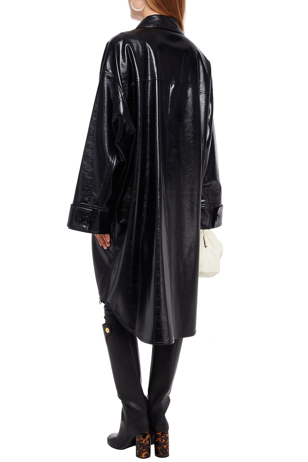 STAND STUDIO Kali oversized faux textured-leather coat