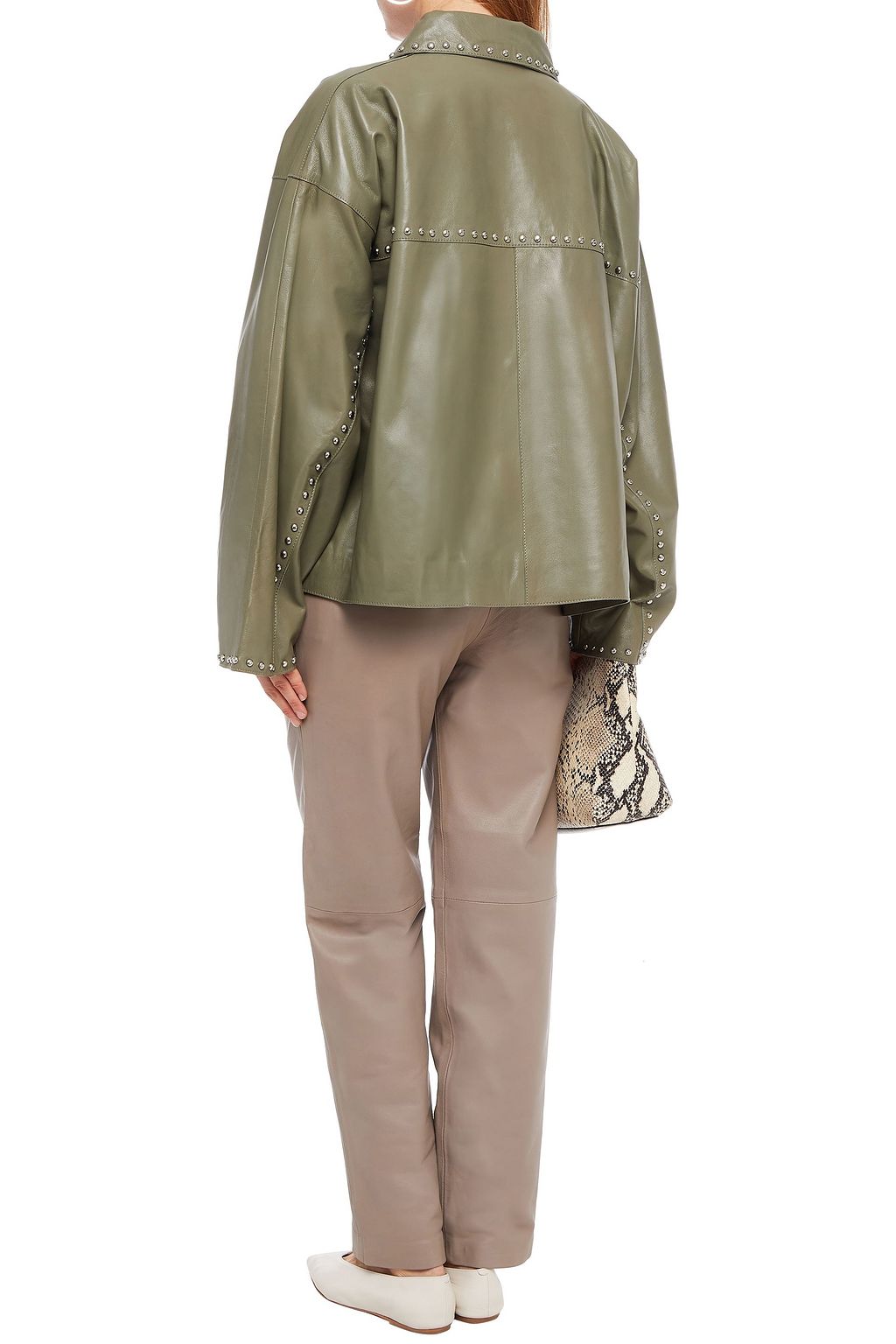 STAND STUDIO Oversized studded leather jacket