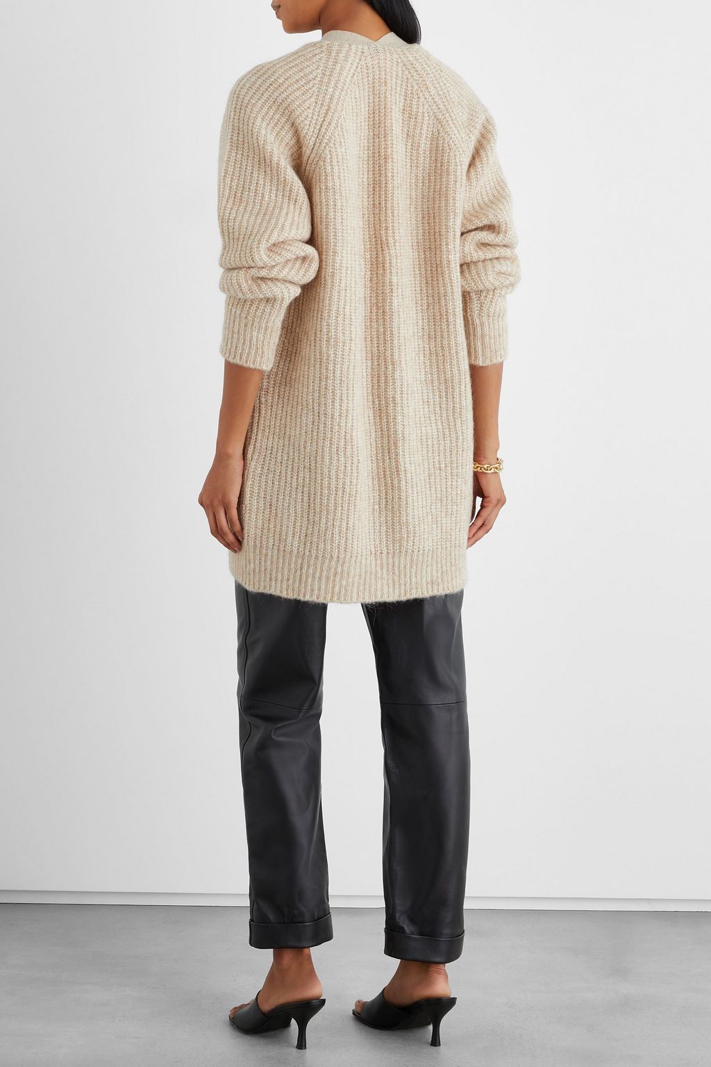 IRIS & INK Édelie ribbed alpaca, cotton and organic merino wool-blend cardigan