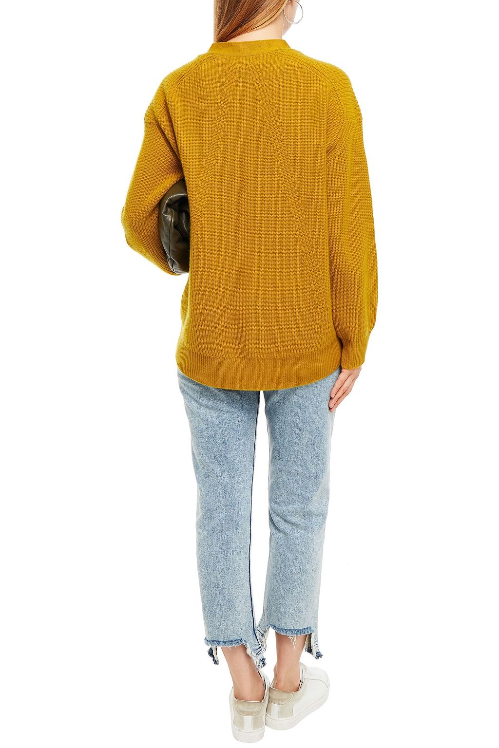 RAG & BONE Cropped distressed high-rise slim-leg jeans