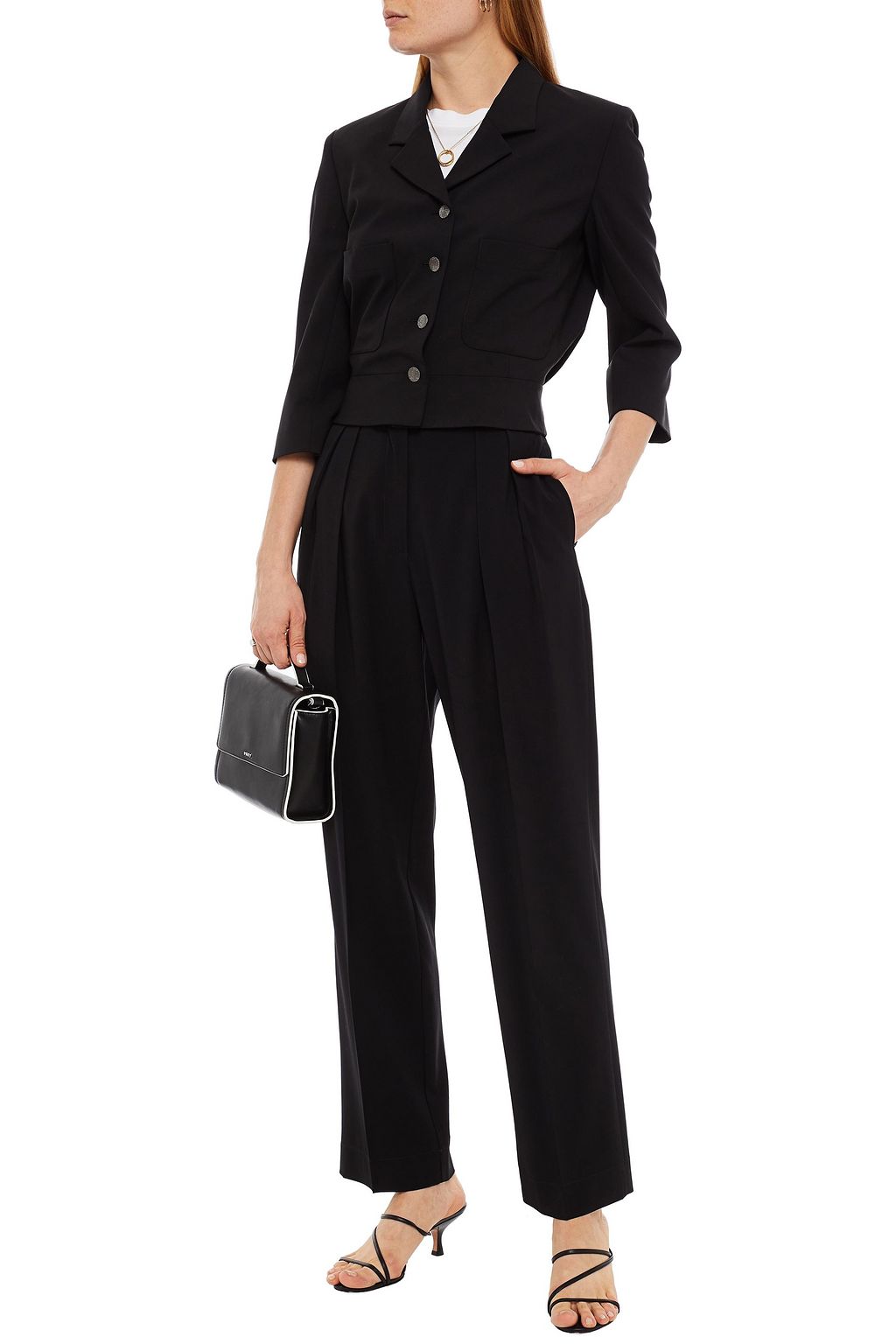 ST. JOHN Cropped wool-blend jacket