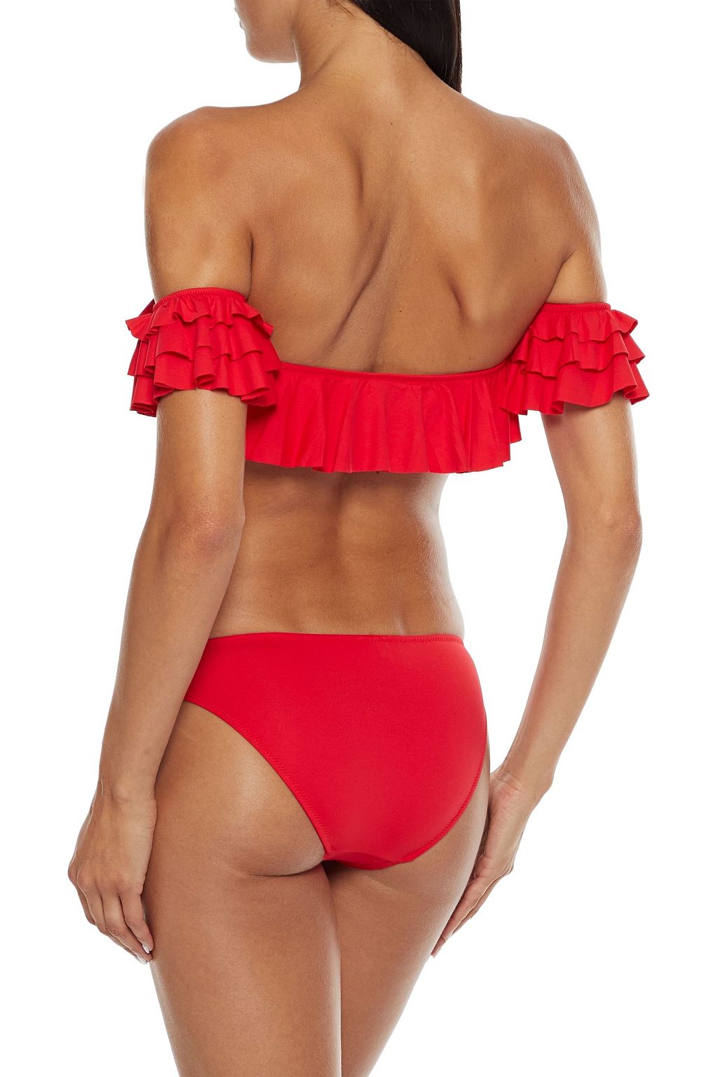 MELISSA ODABASH Hamptons off-the-shoulder ruffled bikini top