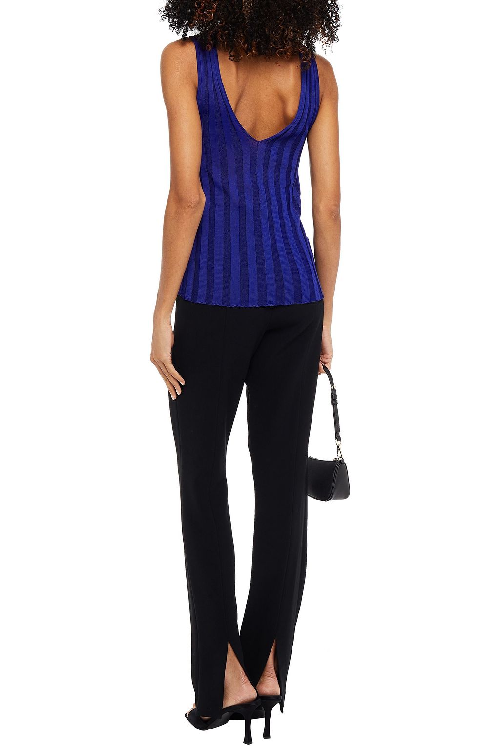 ROBERTO CAVALLI Twist-front ribbed-knit top