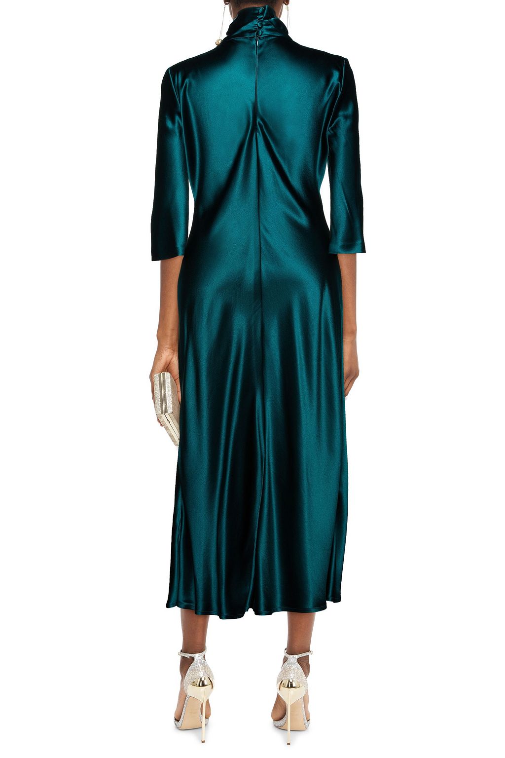 GALVAN  LONDON Silk-satin midi dress