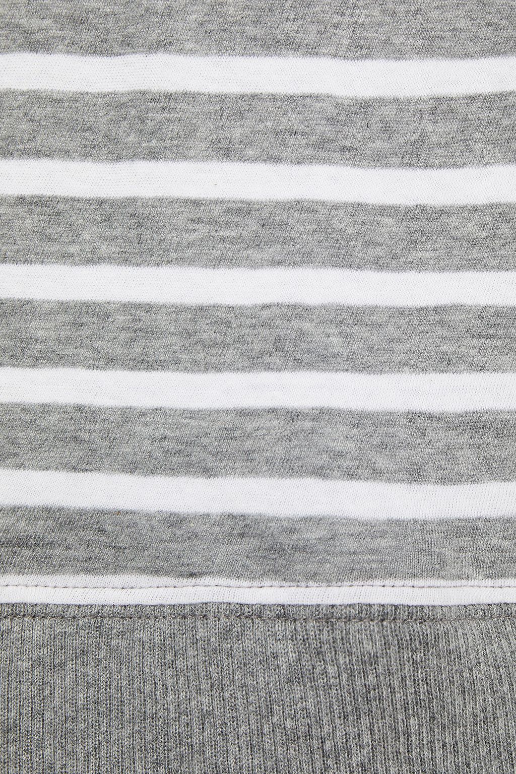 ENZA COSTA Striped cotton and cashmere-blend jersey top