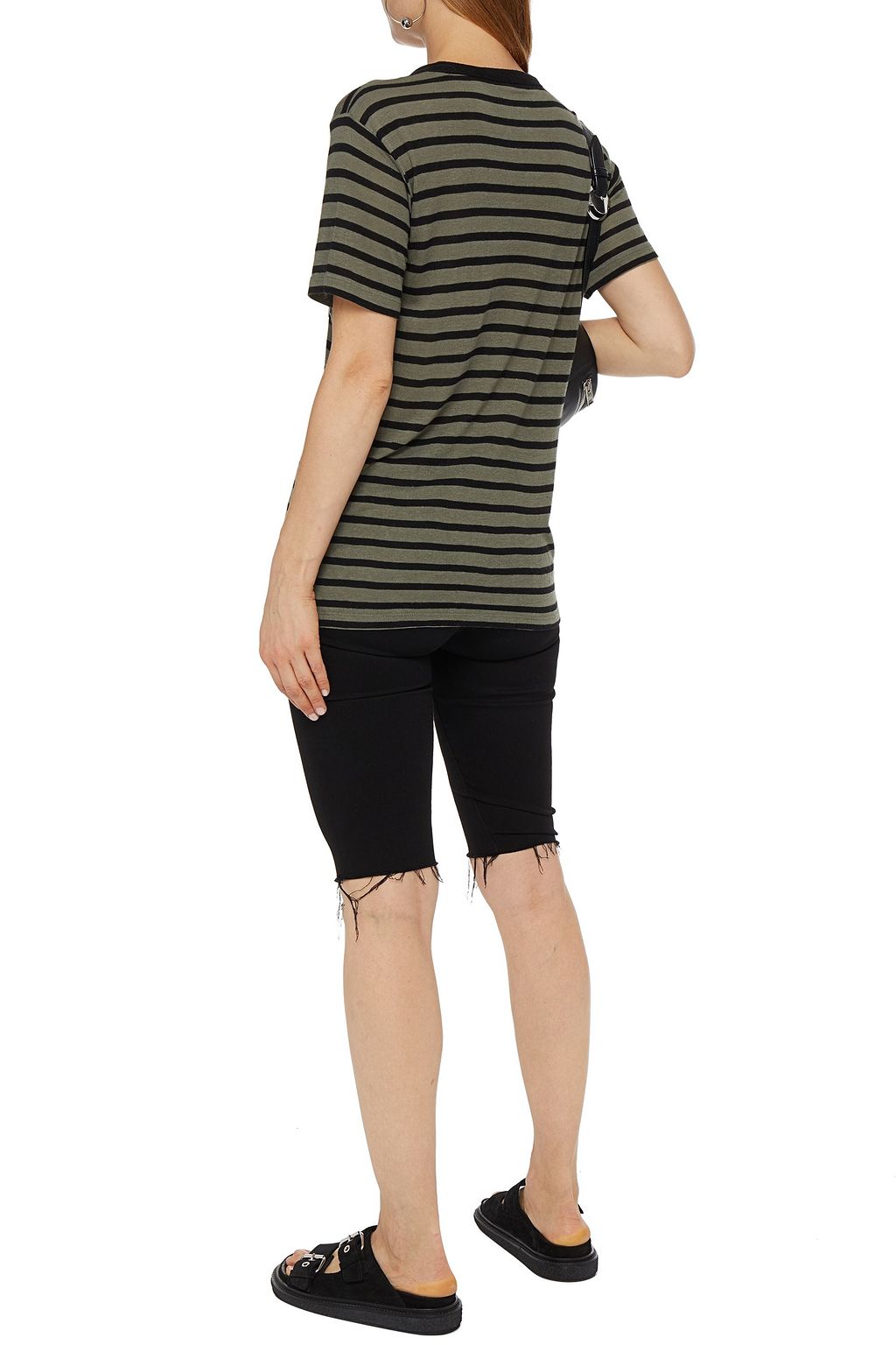 ALEXANDERWANG.T Striped mélange slub jersey T-shirt