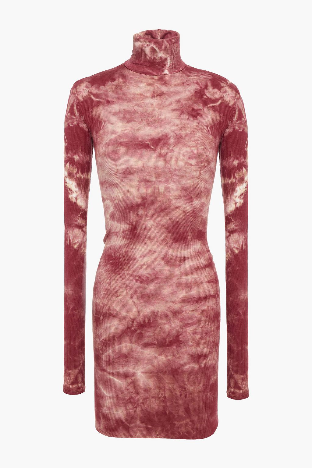 Merlot Ribbed tie-dyed jersey mini 