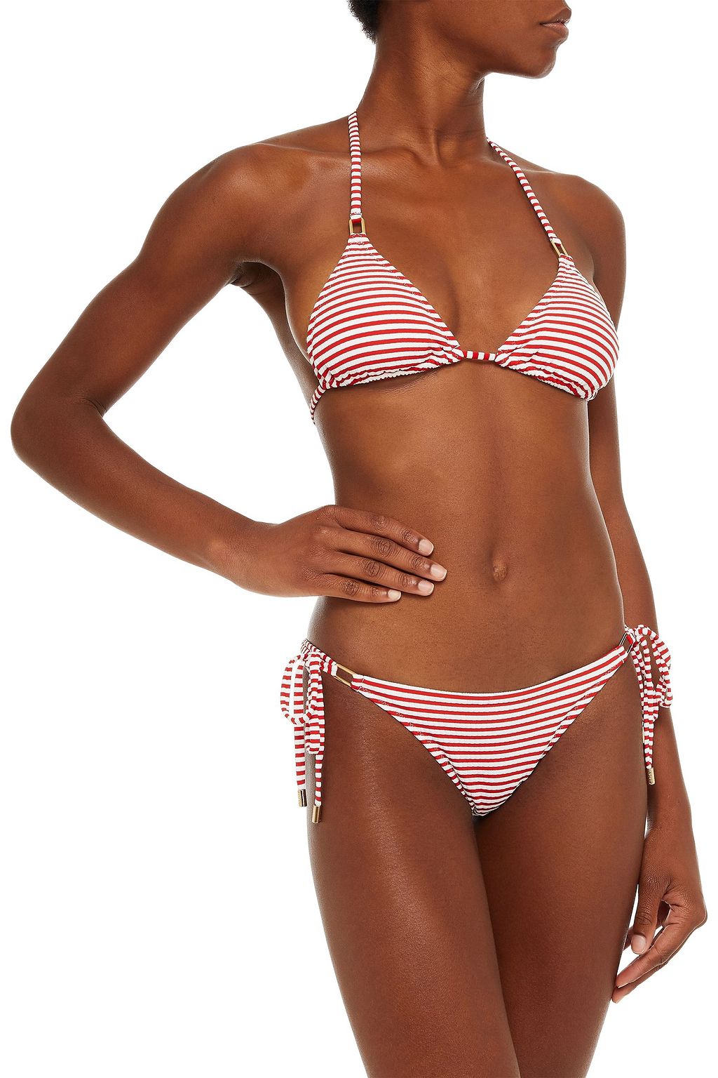 MELISSA ODABASH Cancun striped low-rise bikini briefs
