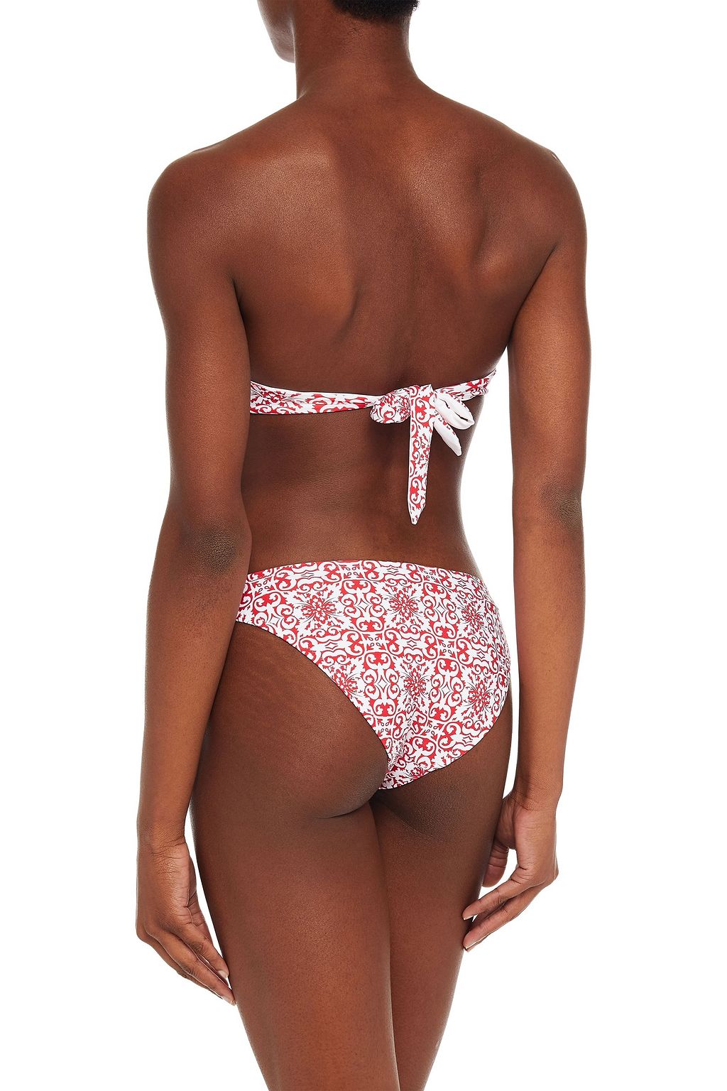 MELISSA ODABASH Martinique twisted printed bandeau bikini top