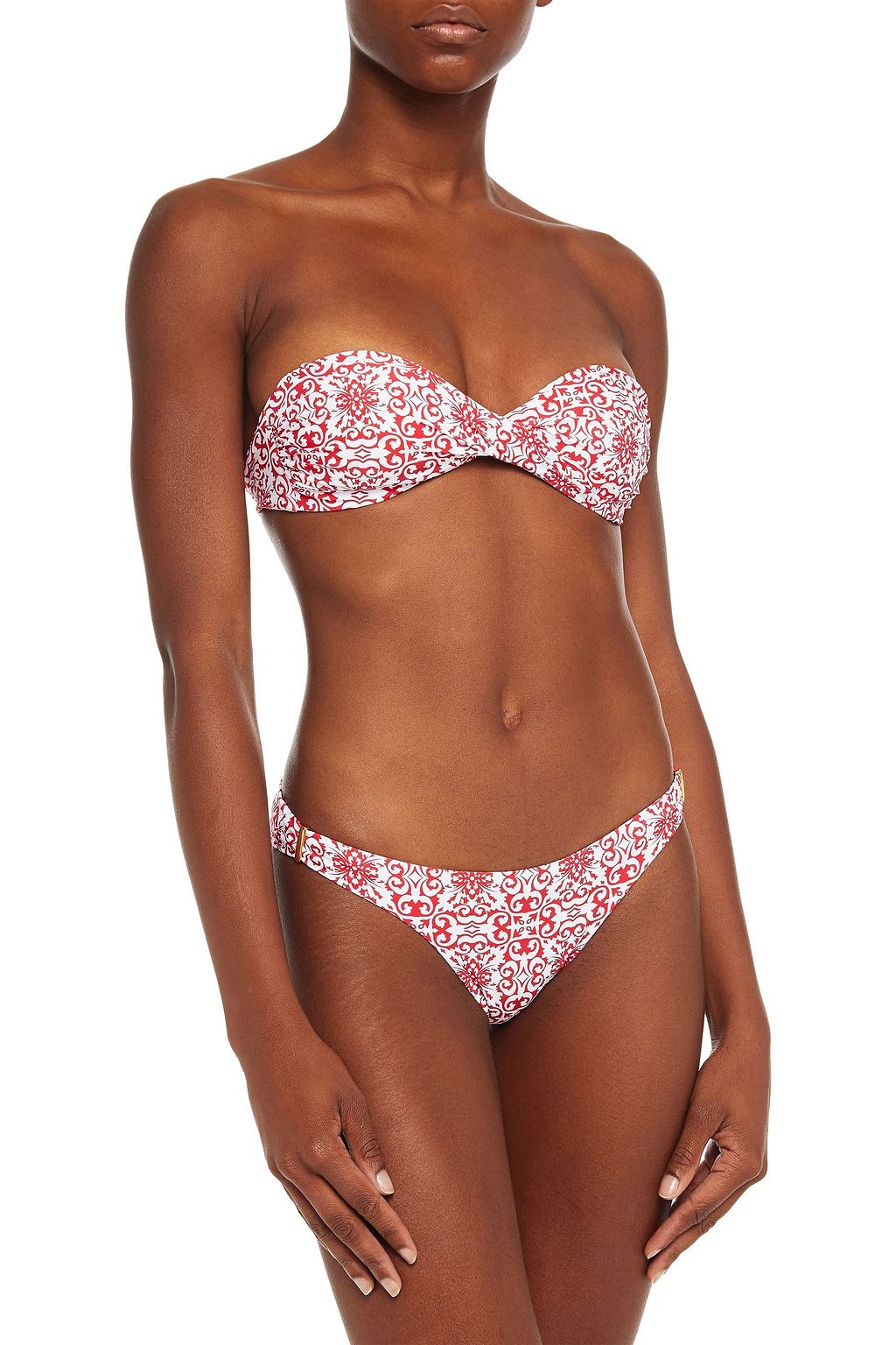 MELISSA ODABASH Martinique twisted printed bandeau bikini top