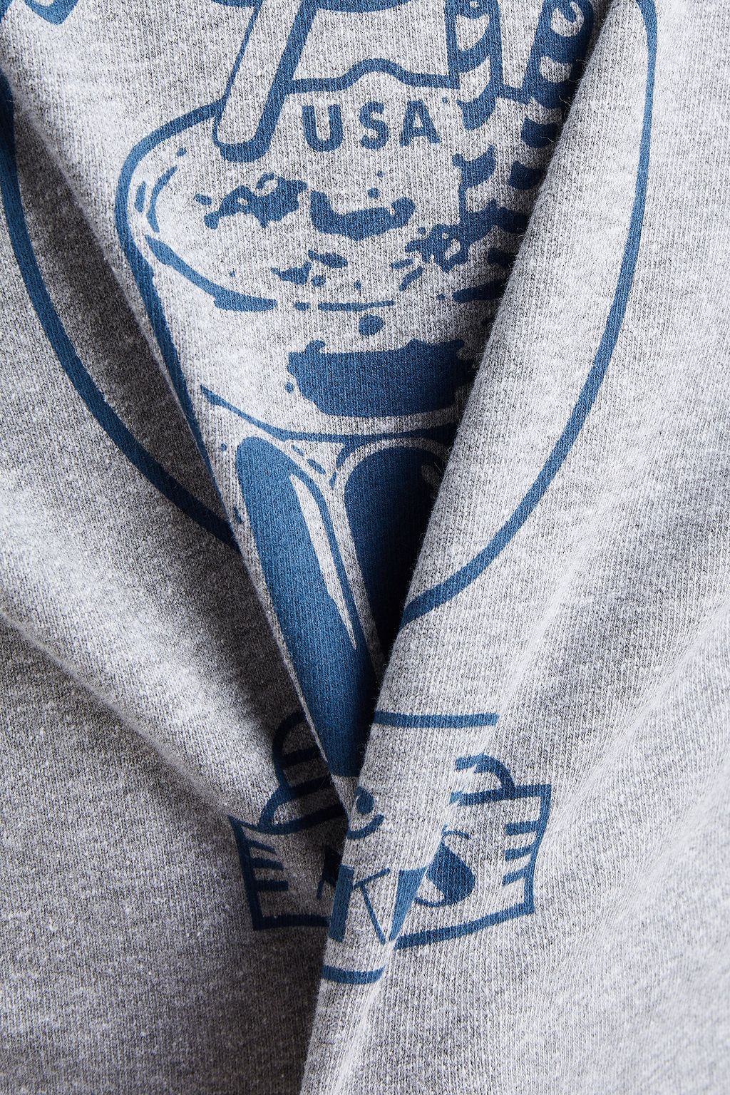 A.P.C. Printed French cotton-blend terry hoodie