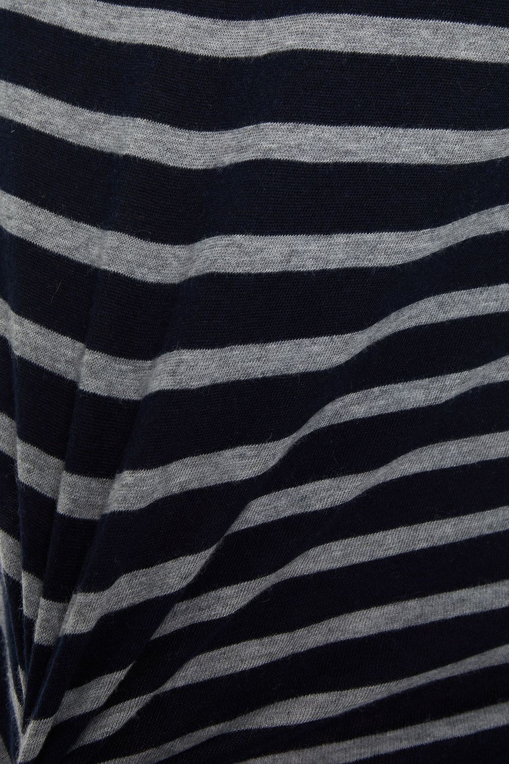 ENZA COSTA Striped cotton and cashmere-blend jersey top