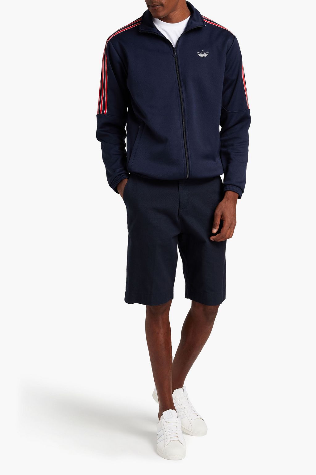 ADIDAS ORIGINALS SPRT 3-Striped striped stretch track jacket