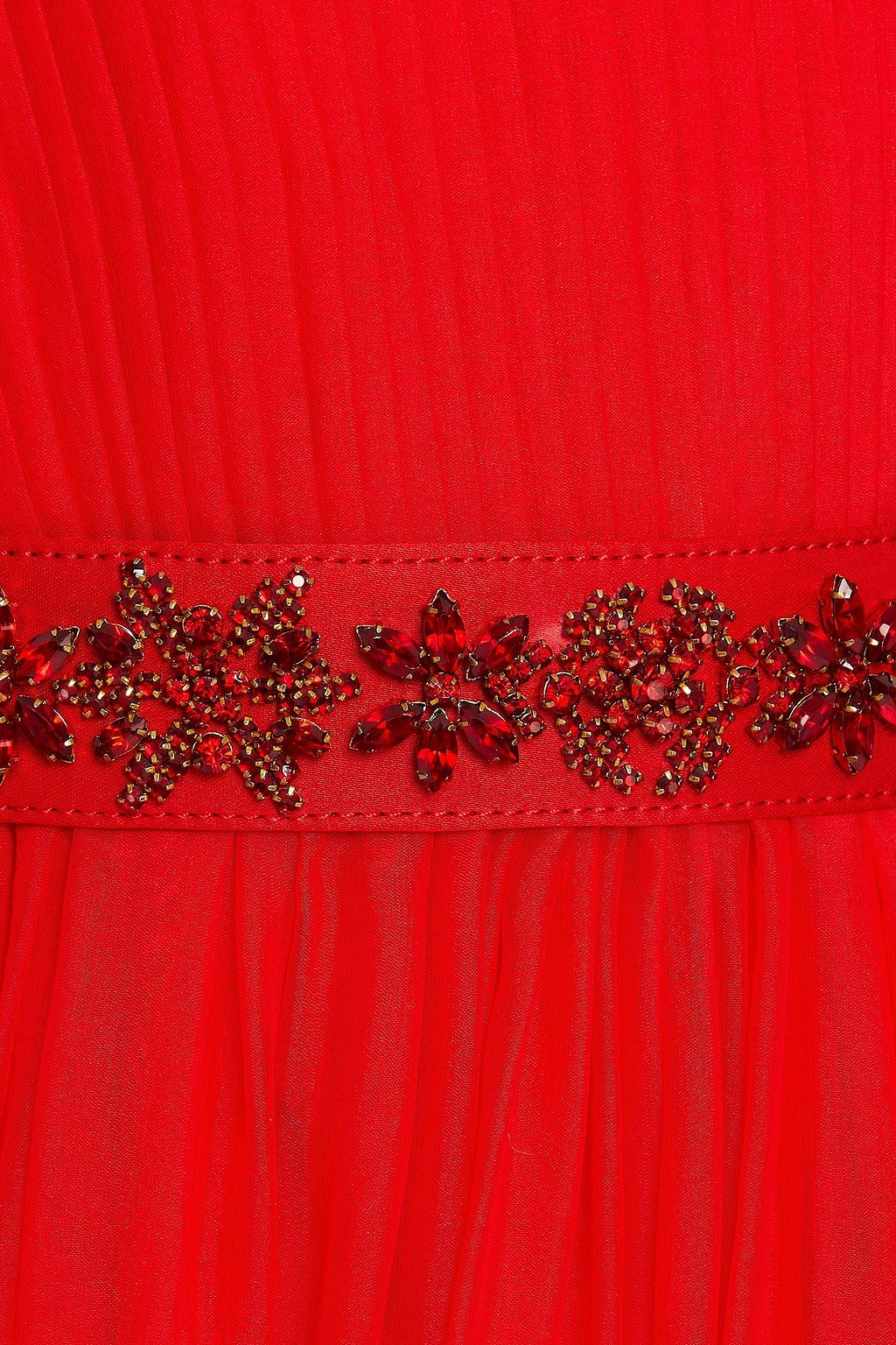 STELLA MCCARTNEY Embellished gathered silk-chiffon gown