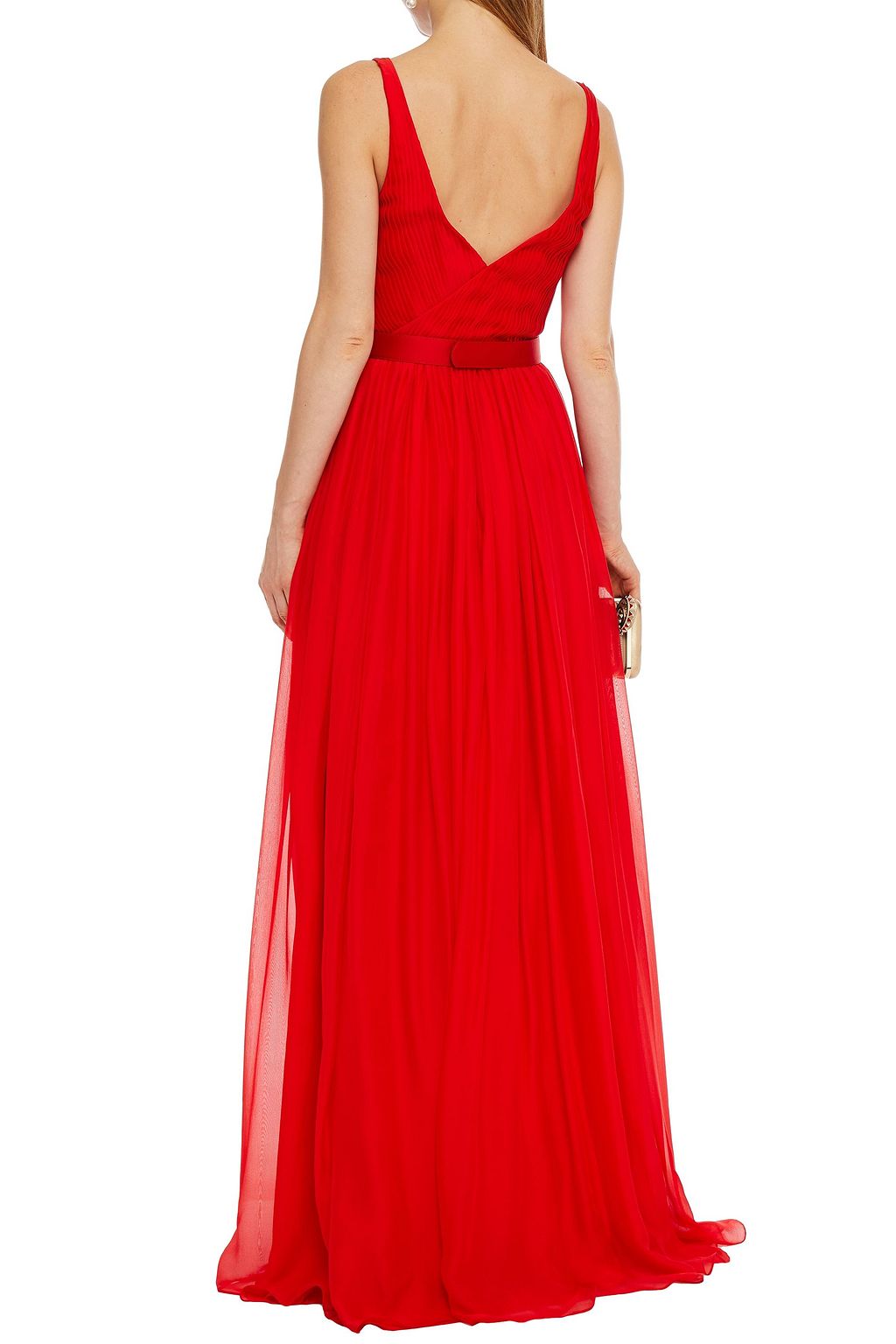 STELLA MCCARTNEY Embellished gathered silk-chiffon gown