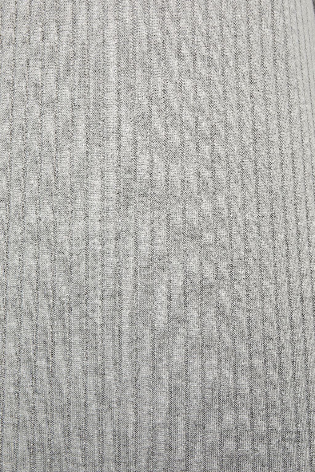 ENZA COSTA Ribbed-knit turtleneck midi dress