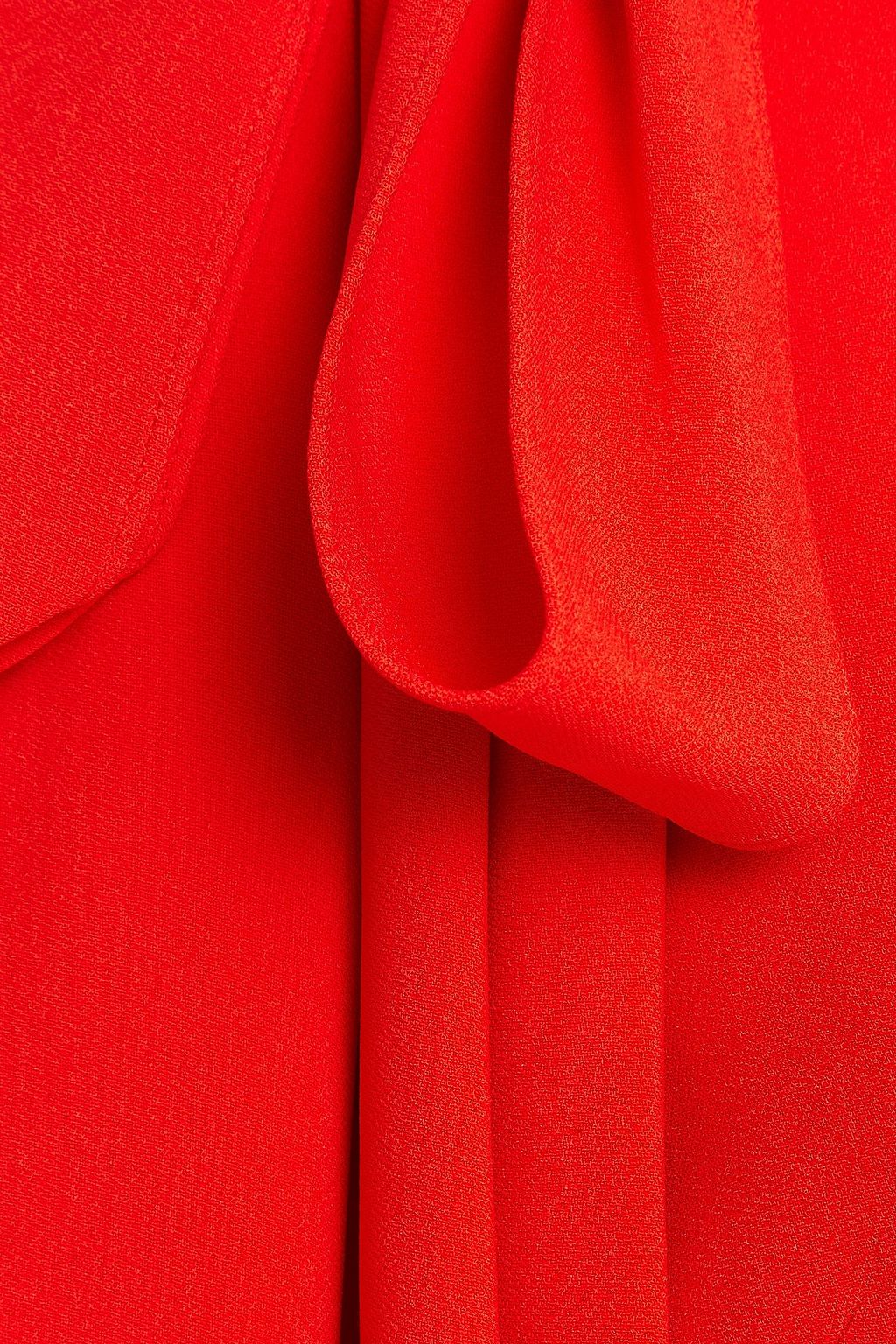 STELLA MCCARTNEY Bow-detailed cold-shoulder crepe mini dress