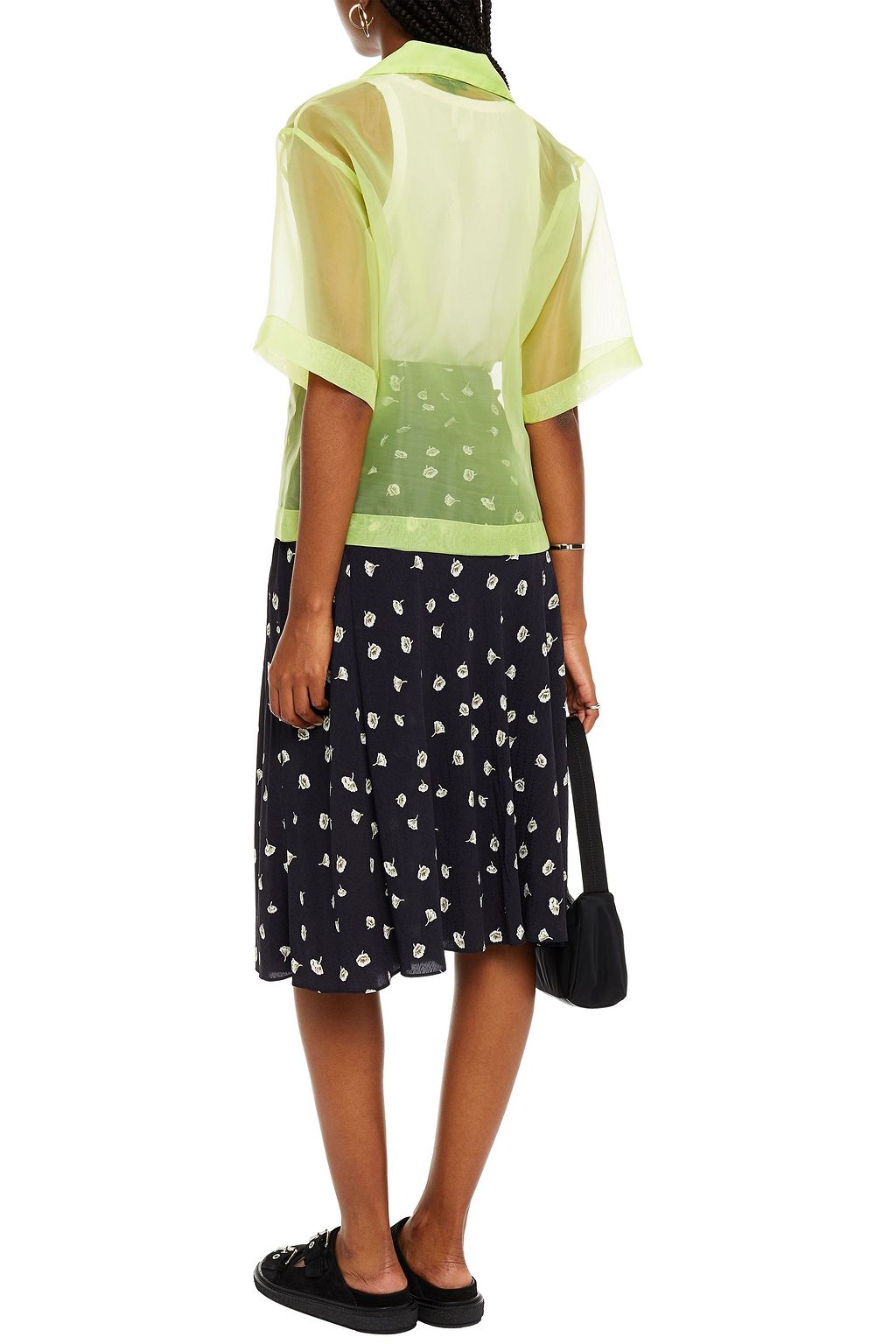 RAG & BONE Floral-print jacquard midi skirt