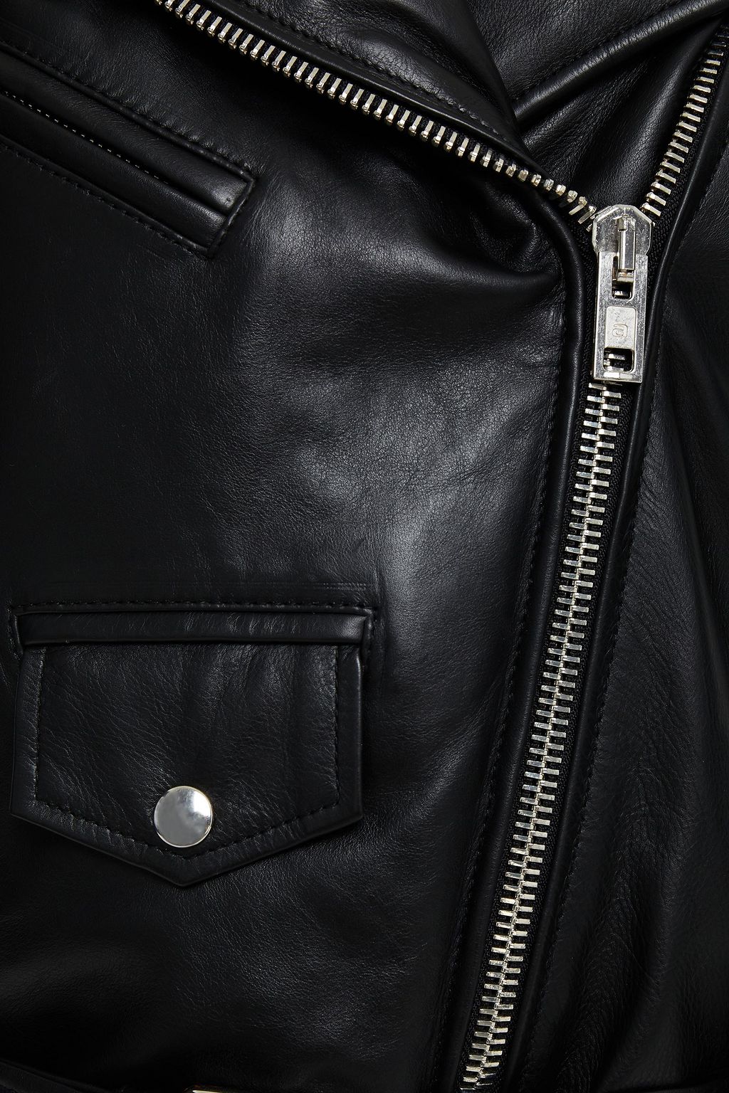 ALEXANDER WANG Leather down biker jacket