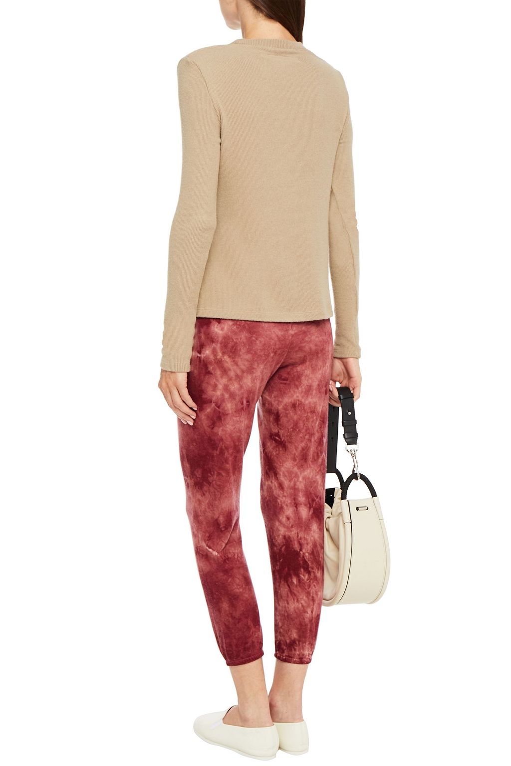 ENZA COSTA Cropped TENCEL™,  silk and cashmere-blend track pants
