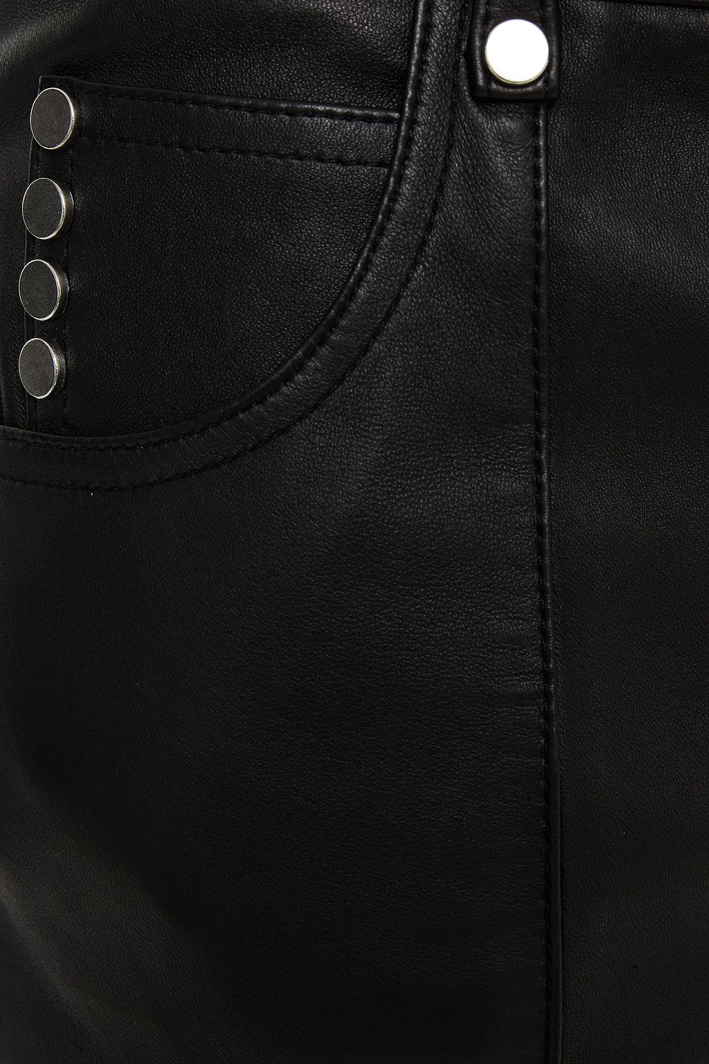 ALEXANDER WANG Embellished leather skinny pants
