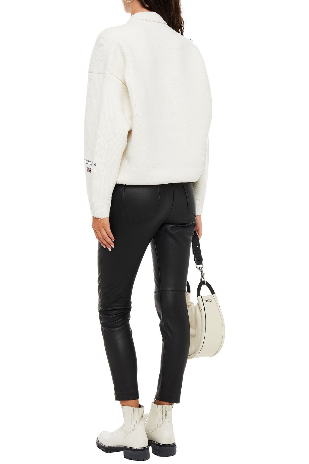 ALEXANDER WANG Embellished leather skinny pants