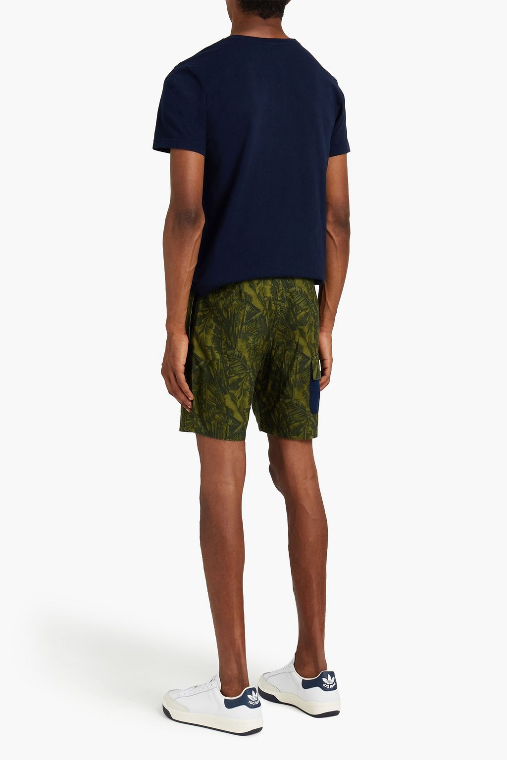 A.P.C. Printed cotton drawstring shorts