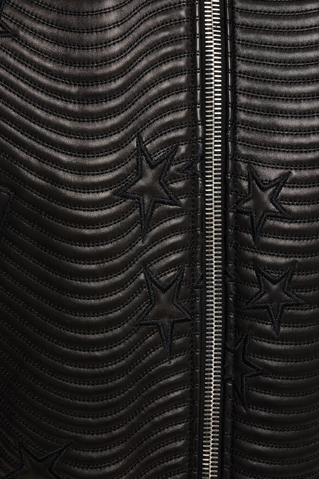 ALEXANDER WANG Embroidered quilted leather bomber jacket