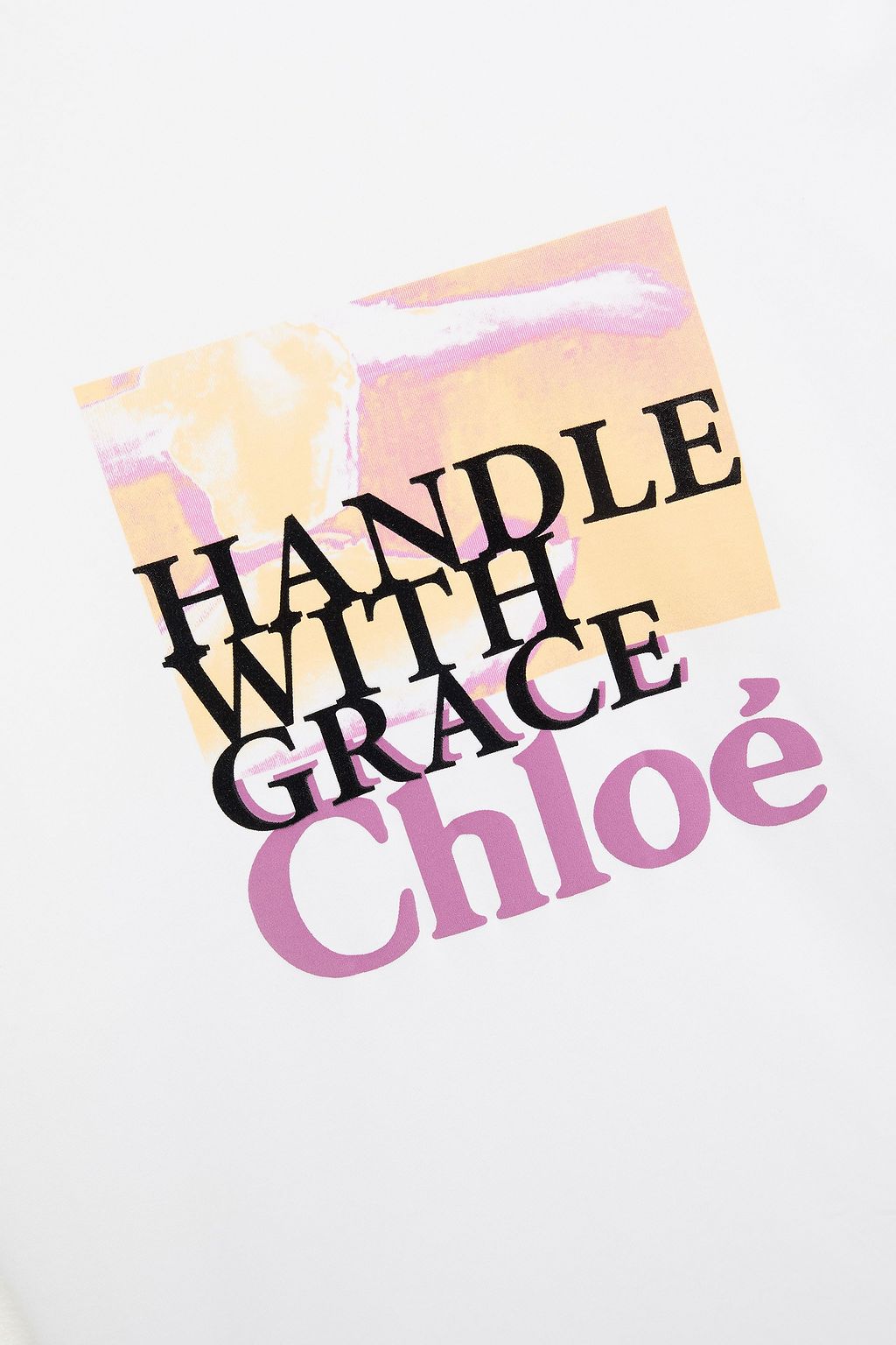 CHLOÉ Printed cotton-jersey T-shirt