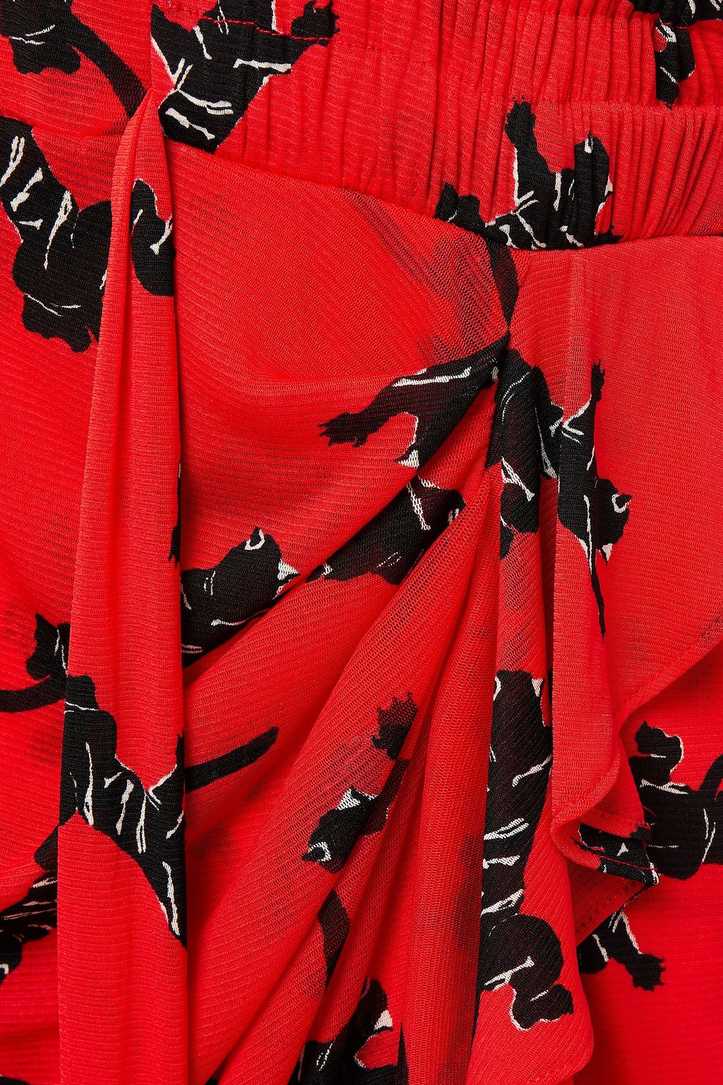 DIANE VON FURSTENBERG Wrap-effect printed mesh midi dress