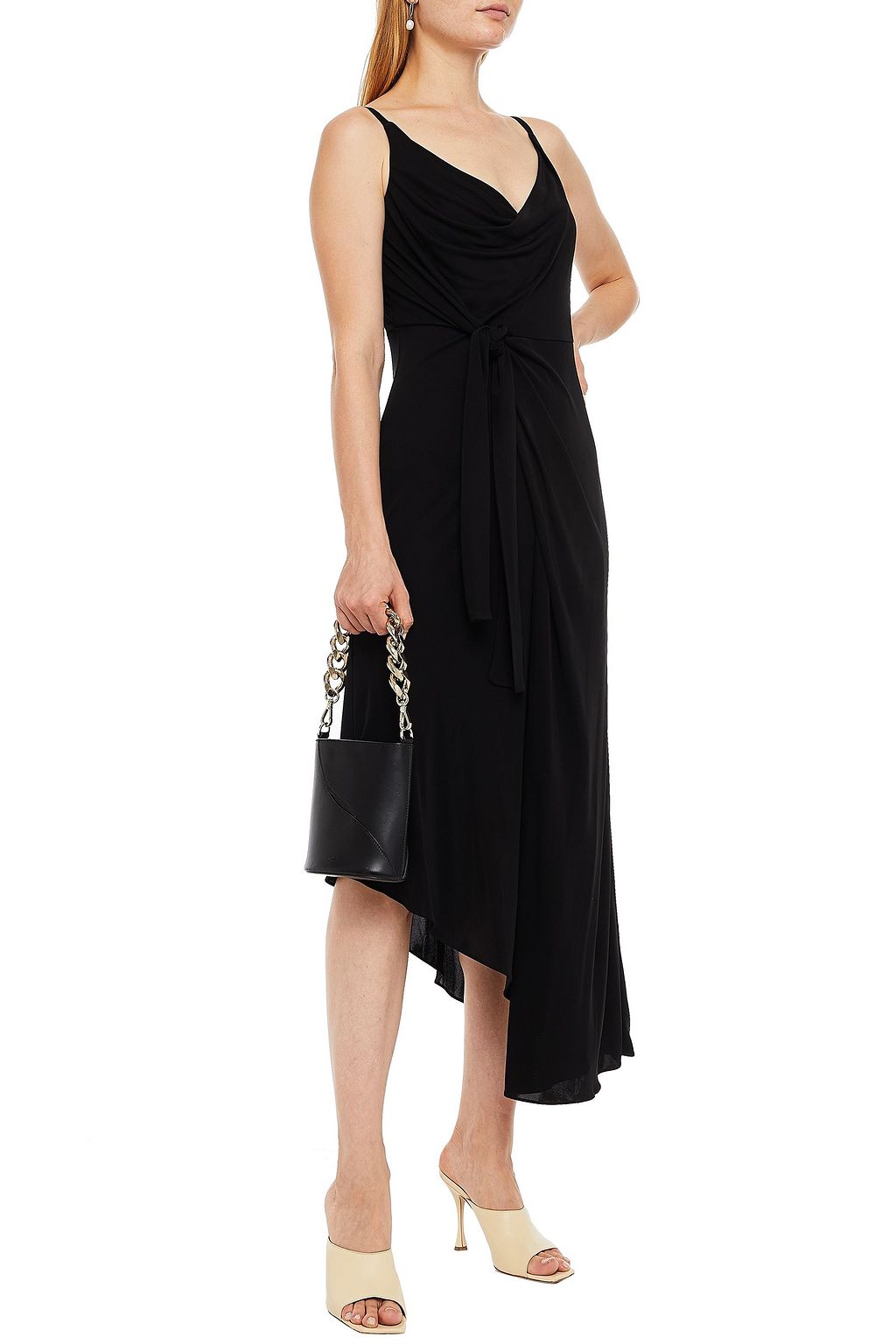 DIANE VON FURSTENBERG Asymmetric draped jersey dress