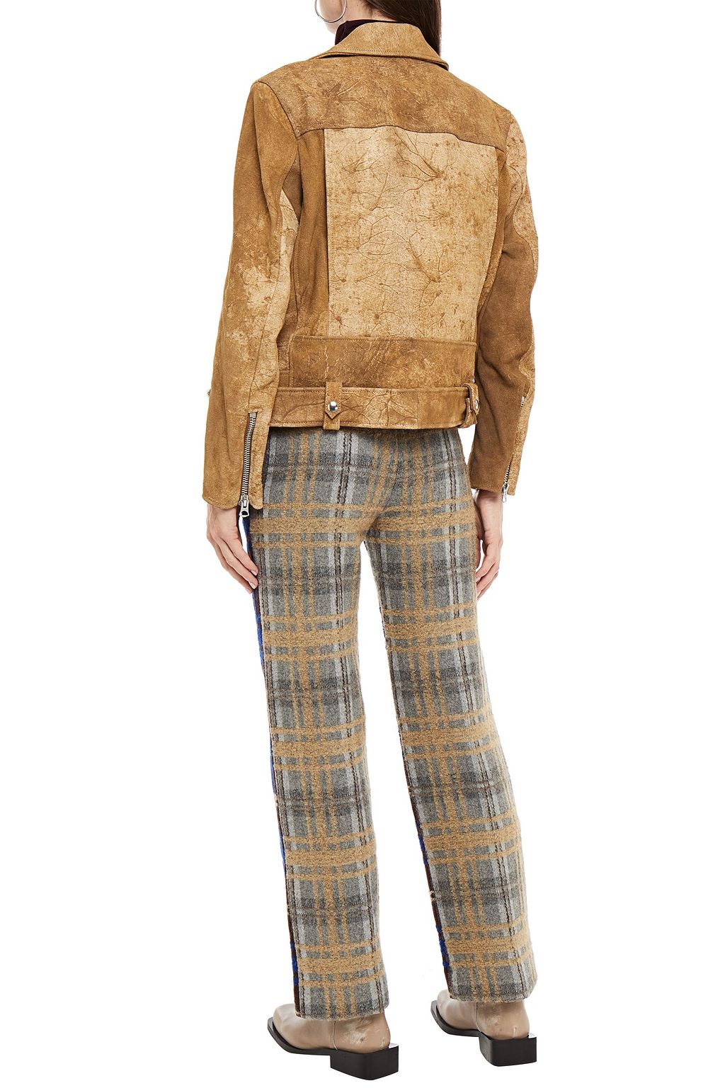 ACNE STUDIOS Distressed suede biker jacket