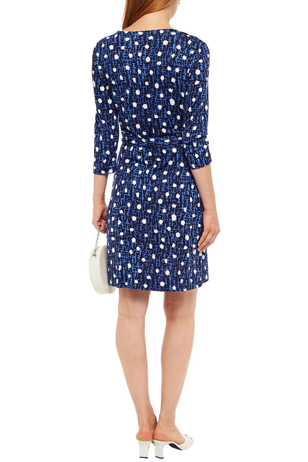 DIANE VON FURSTENBERG Printed silk-jersey midi wrap dress